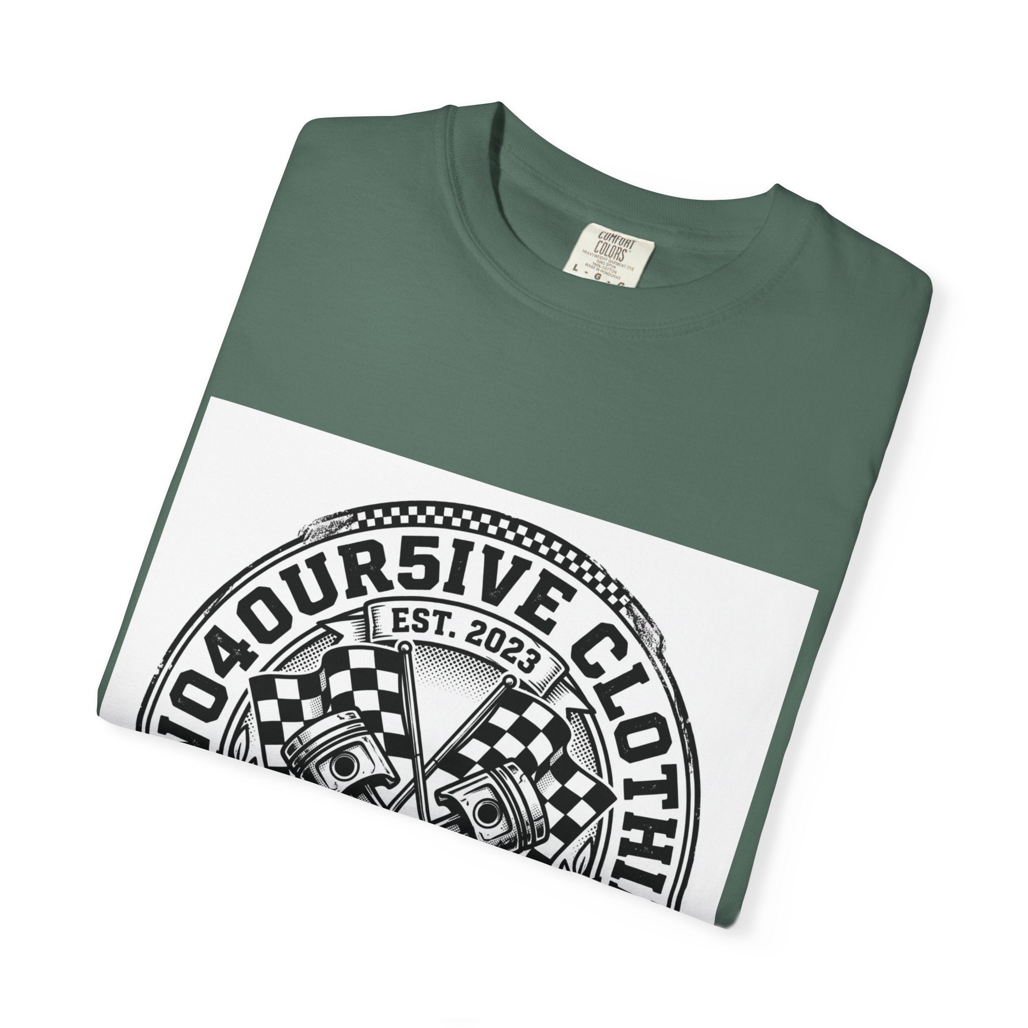 Vintage Racing Crest T-Shirt — '2W04OURSIVE CLOTHING' Graphic Tee