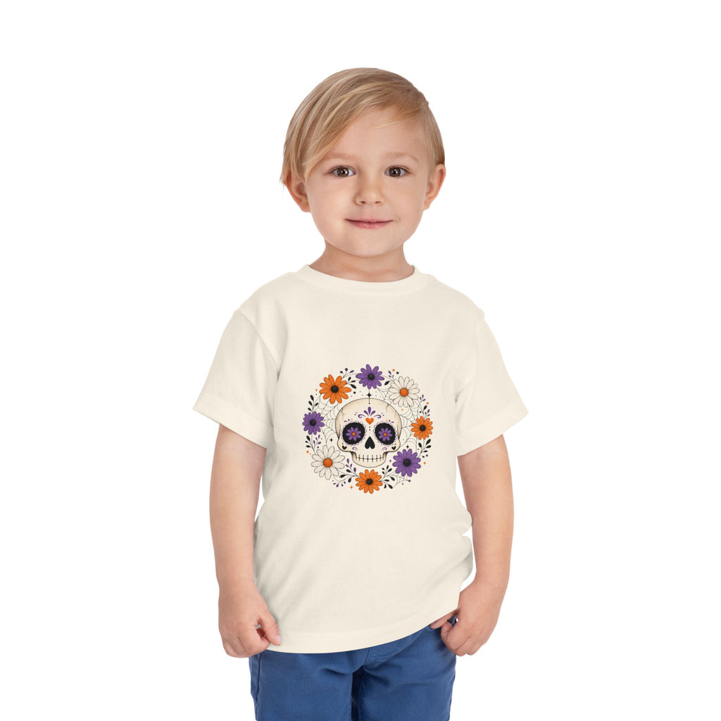 Toddler Tee — Floral Sugar Skull Day of the Dead Kids Shirt