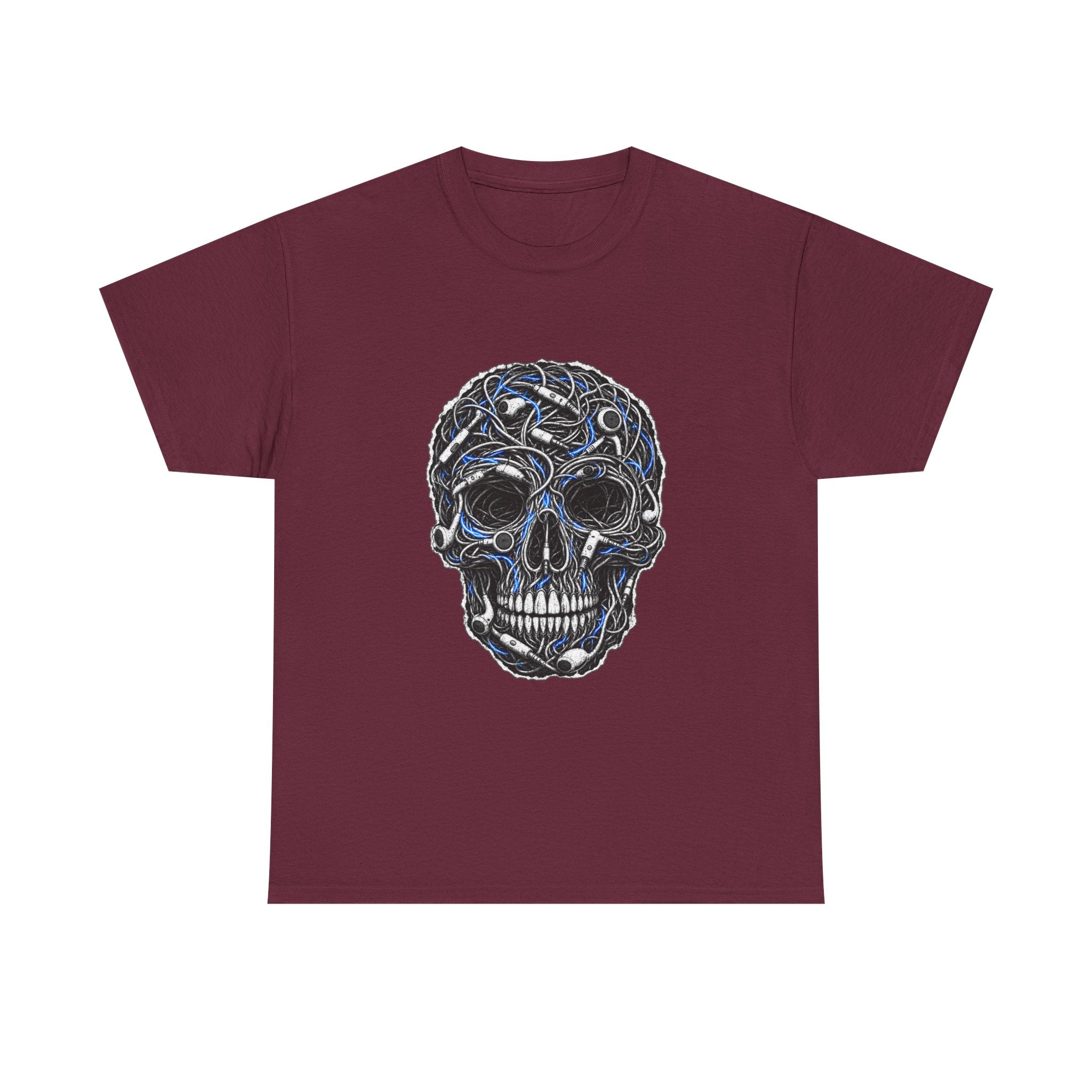 Sketched Celtic Skull Tee – Gothic Skull Graphic T-Shirt
