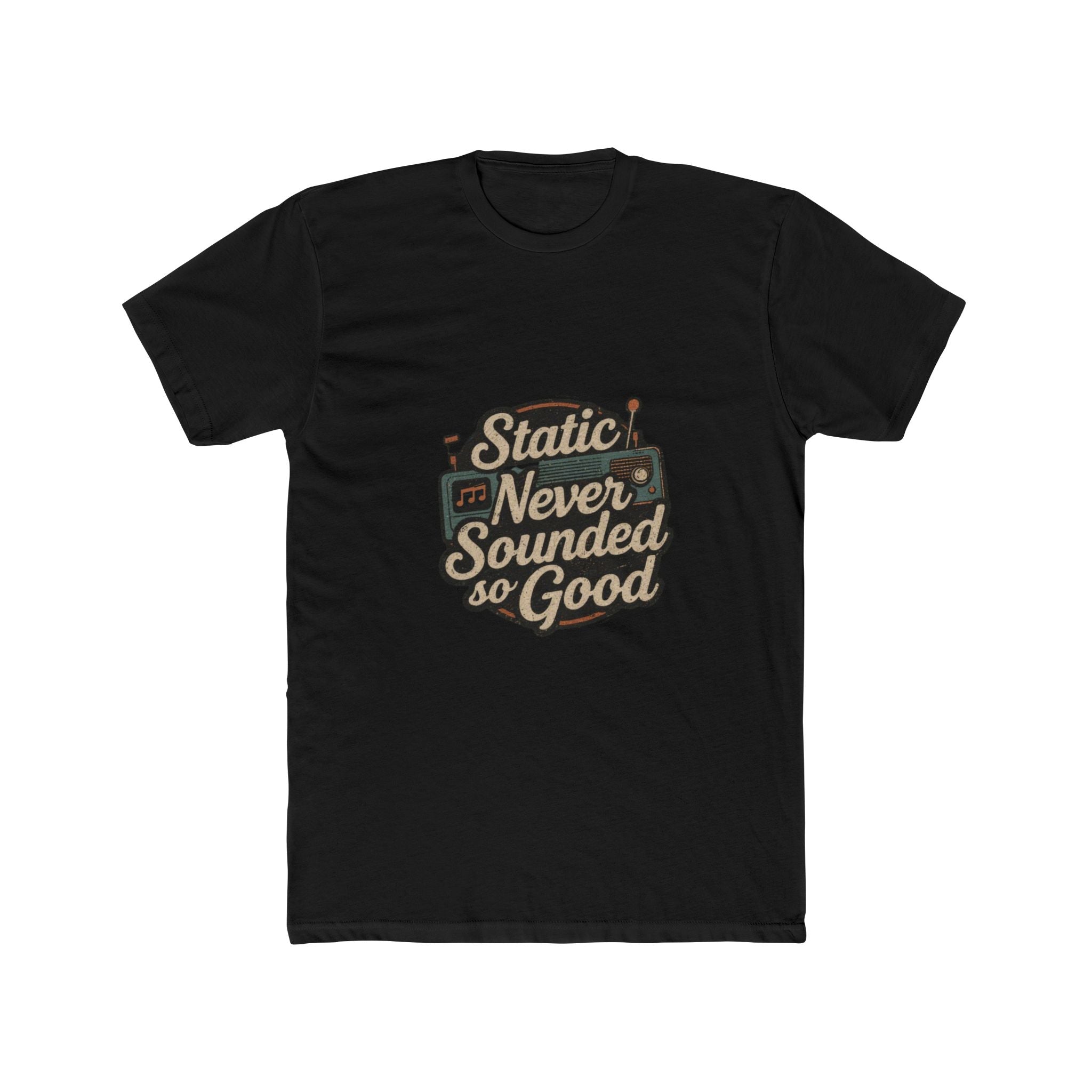 Vintage Radio Tee — "Static Never Sounded So Good" Graphic T-Shirt