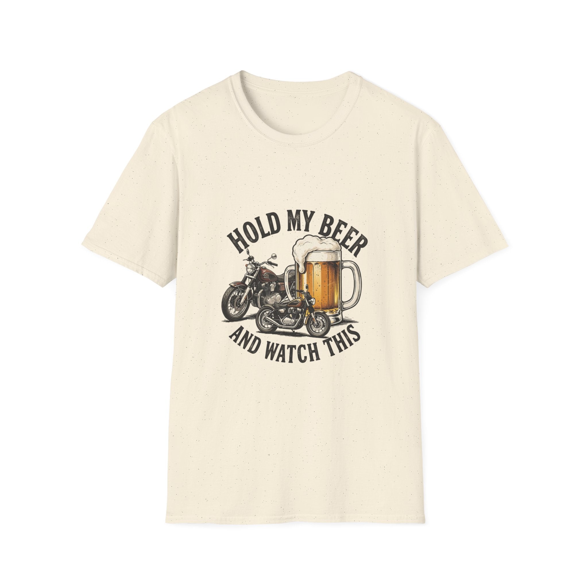 Motorcycle Beer T-Shirt — "Hold My Beer and Watch This" Graphic Tee