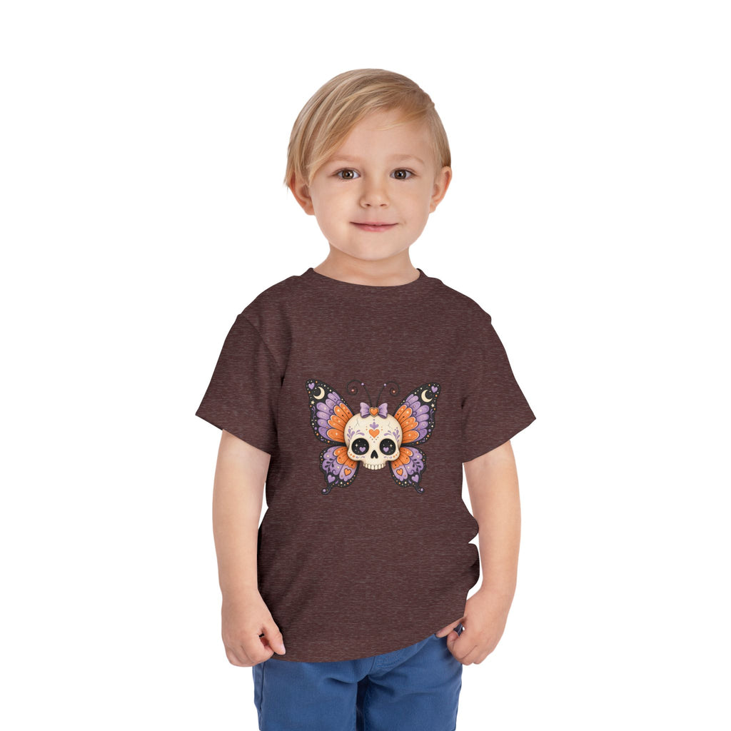 Toddler Tee — Sugar Skull Butterfly Graphic (Day of the Dead Kids Shirt)