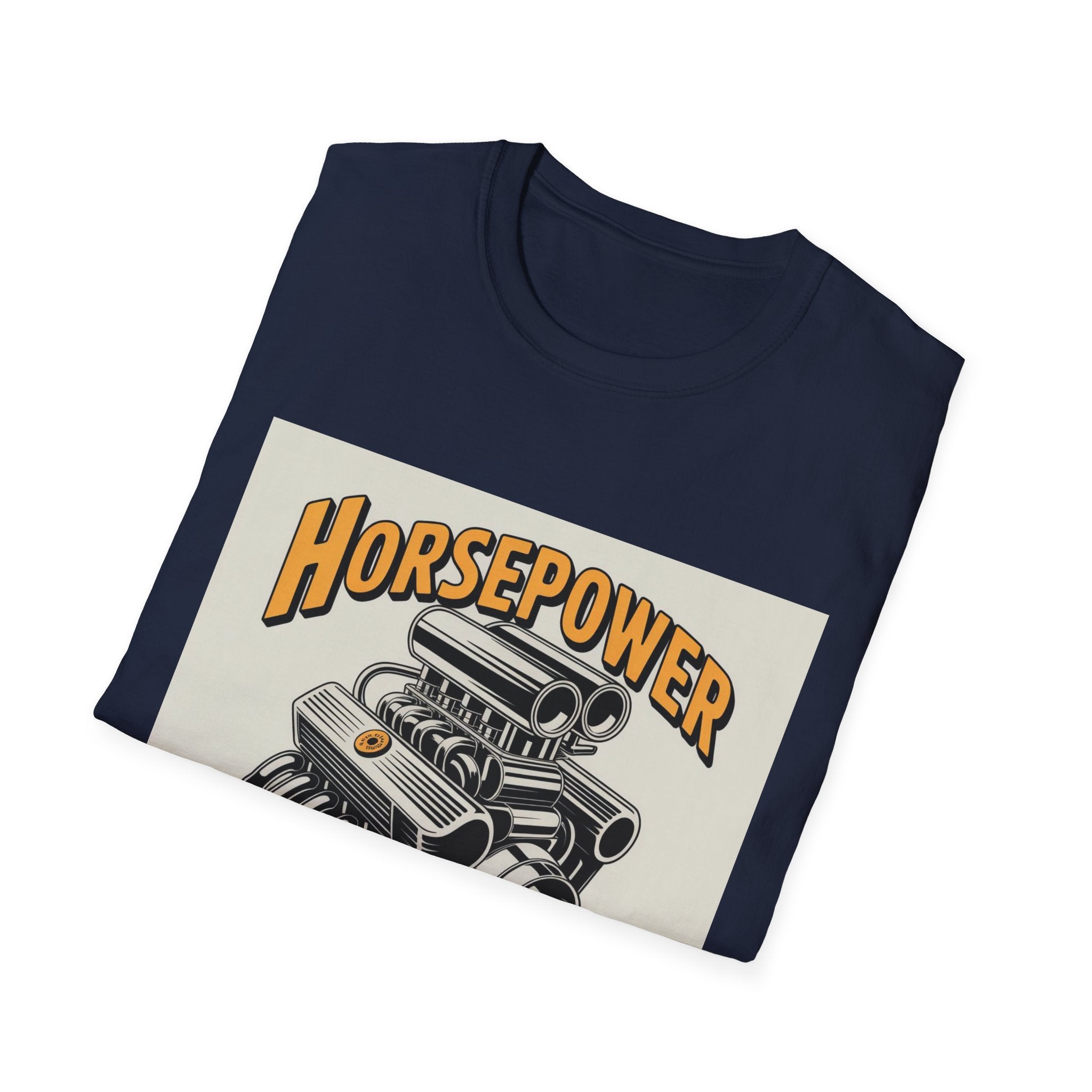 Horsepower Therapy T‑Shirt — Vintage Engine Graphic Auto Mechanic Tee