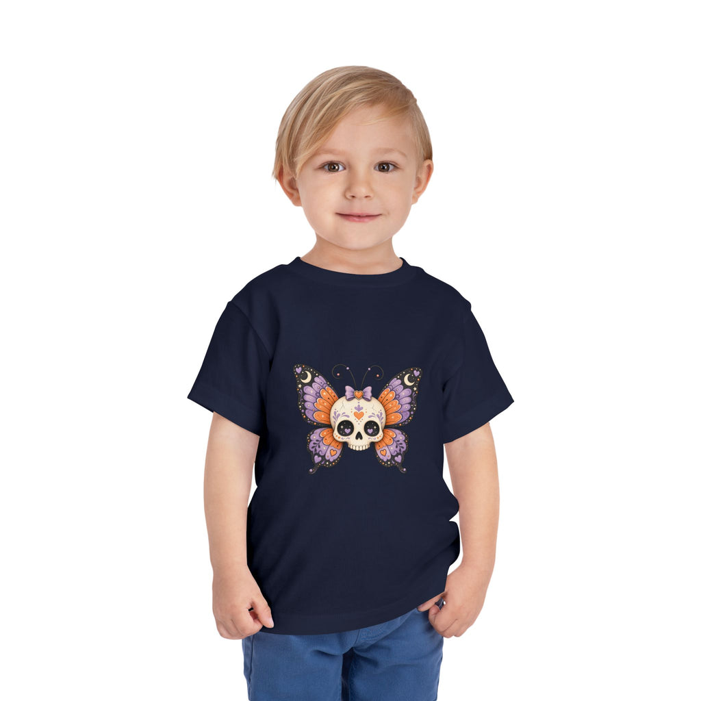 Toddler Tee — Sugar Skull Butterfly Graphic (Day of the Dead Kids Shirt)