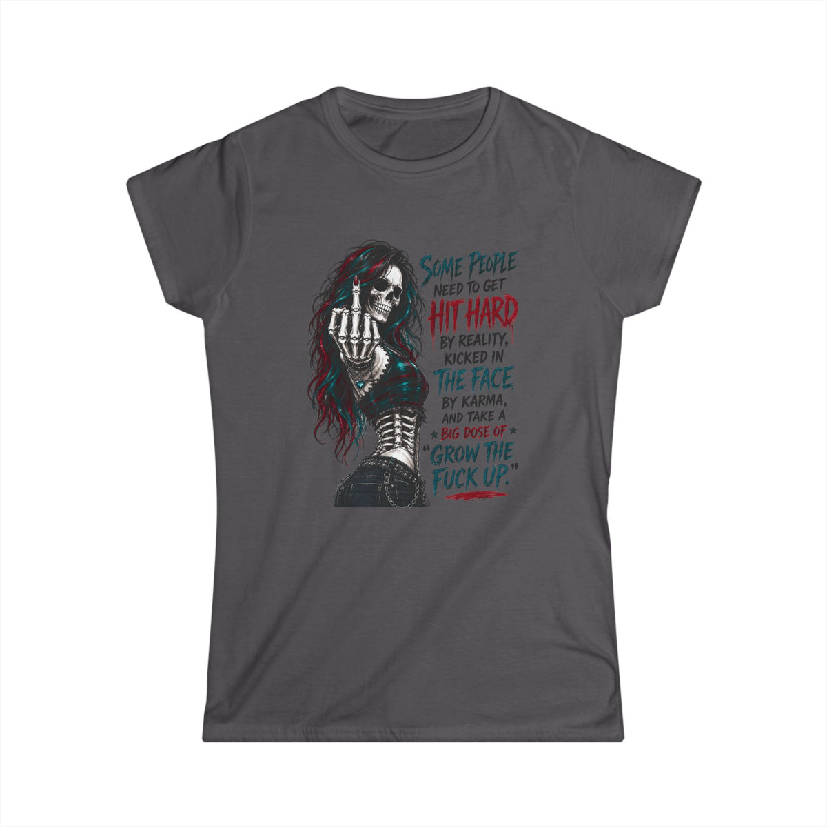 "Some People Need to Be Hit Hard" Edgy Quote Graphic Tee