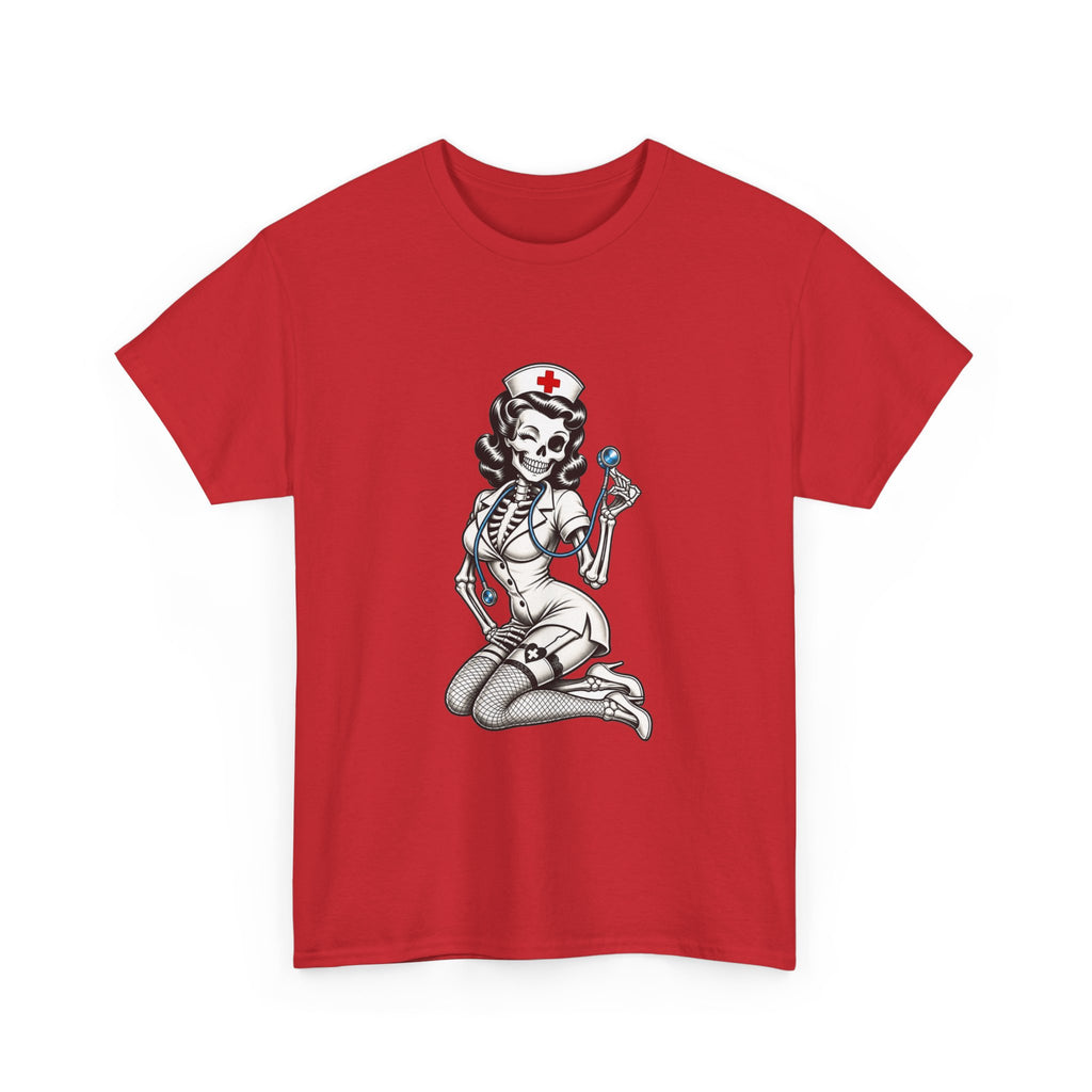 Pin-Up Nurse T-Shirt — Retro Vintage Nurse Girl Graphic Tee