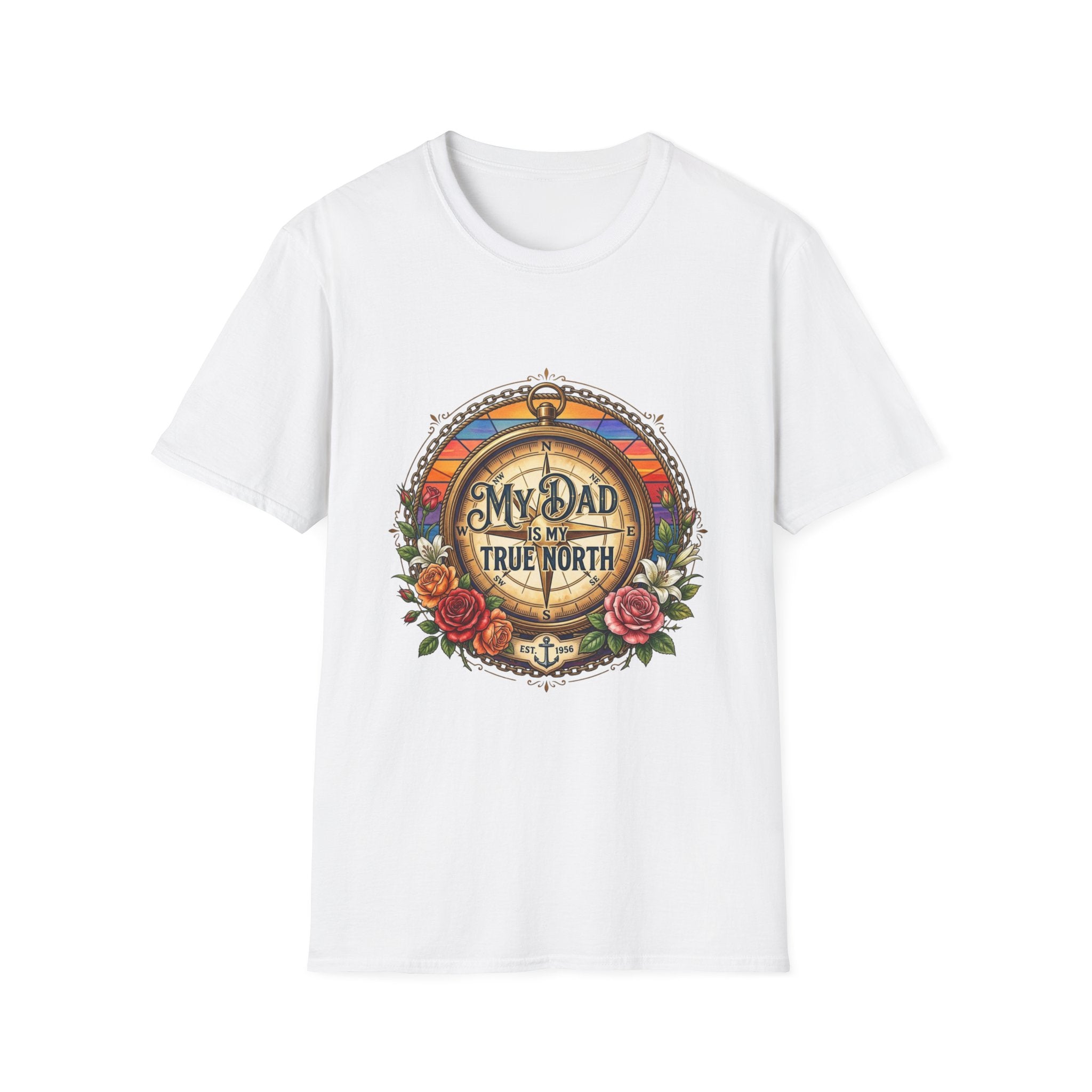 My Dad Is My True North T-Shirt — Nautical Compass Father's Day Tee