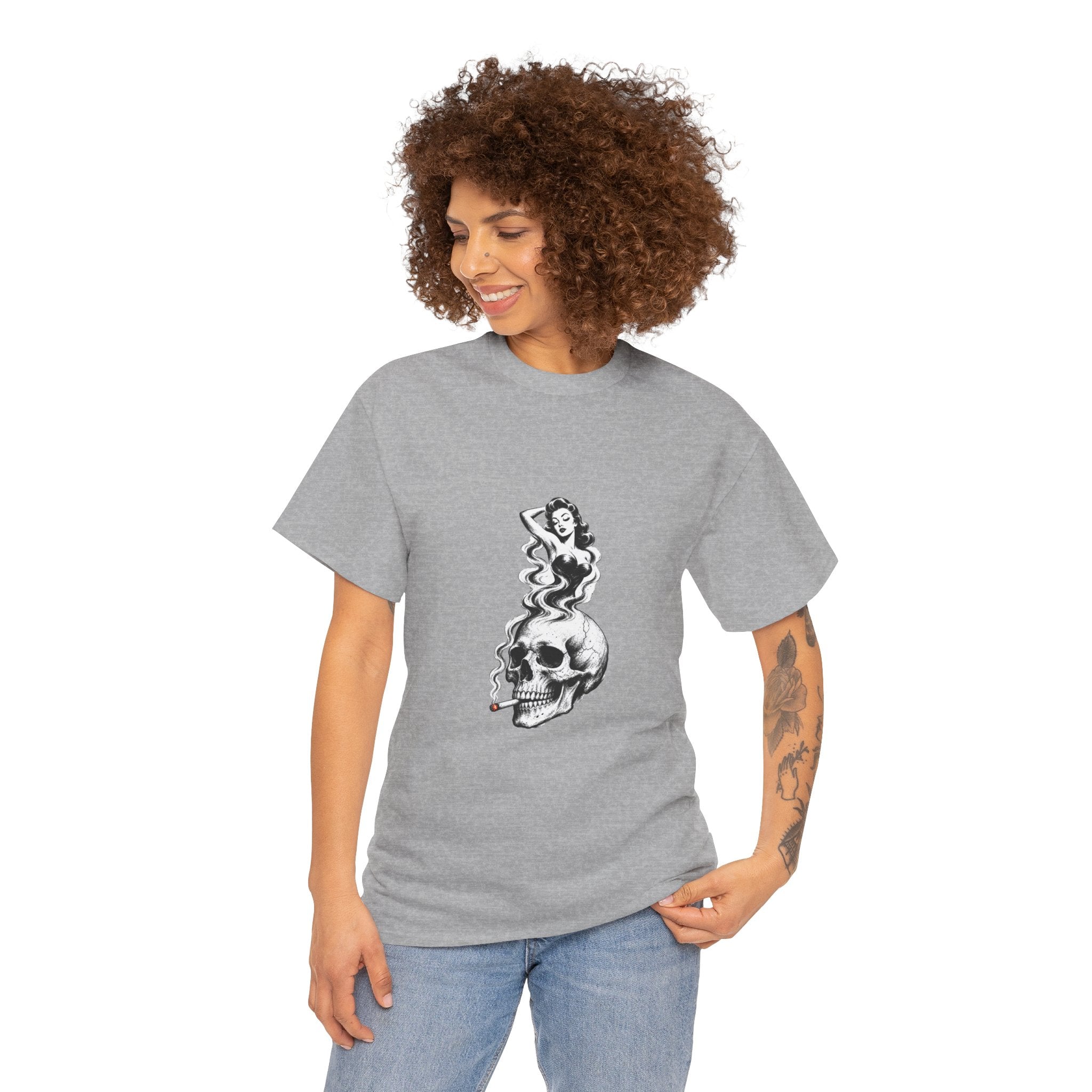 Skull & Pin-Up Graphic Tee