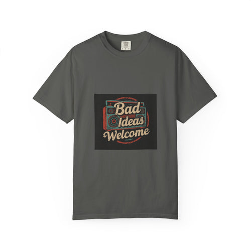 Bad Ideas Welcome T-Shirt — Retro Camera Graphic Tee
