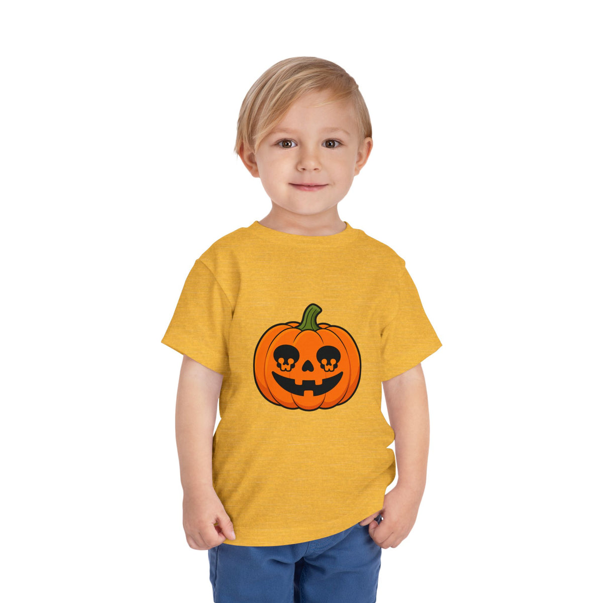 Toddler Pumpkin Jack-O'-Lantern Tee — Cute Halloween Pumpkin Shirt for Kids