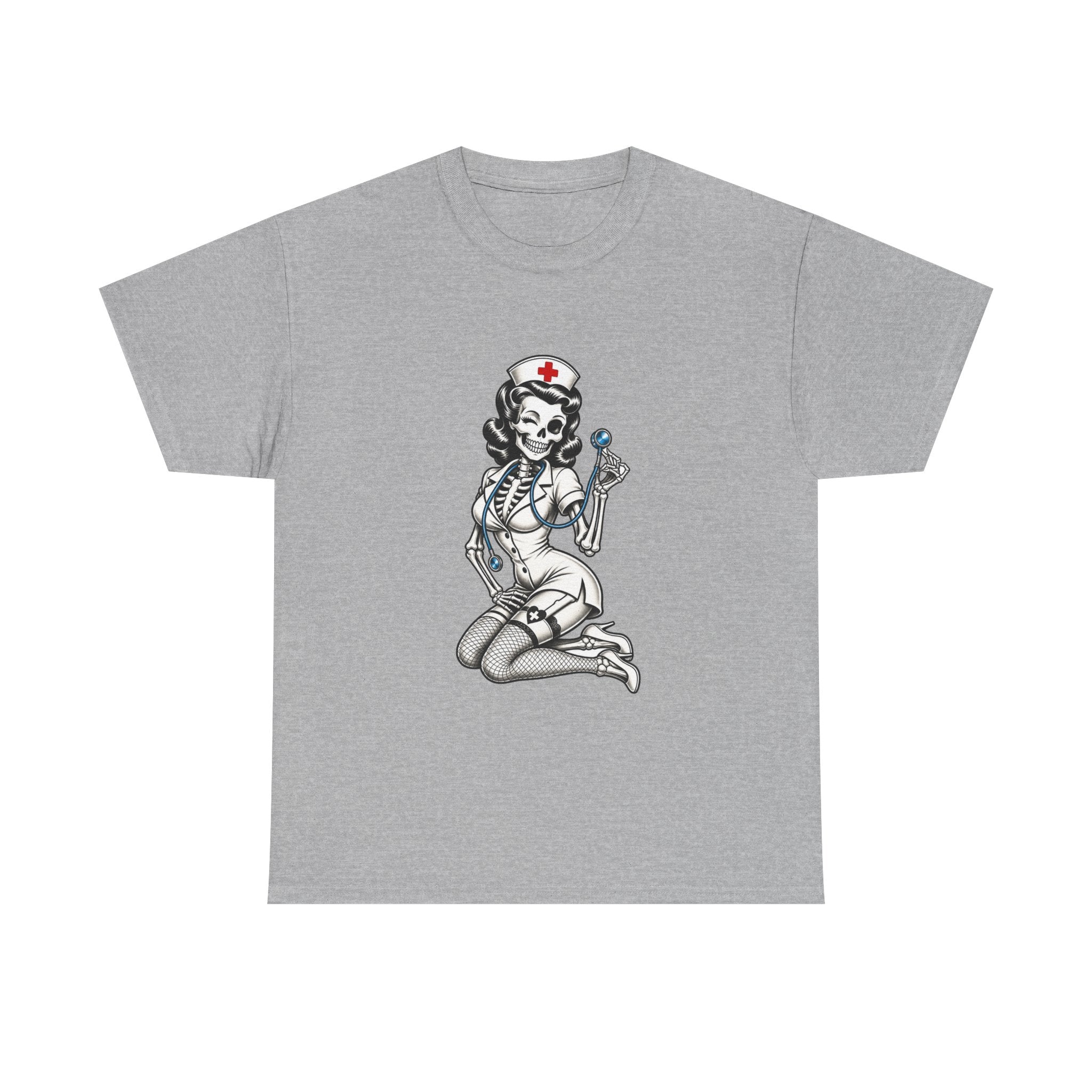 Pin-Up Nurse T-Shirt — Retro Vintage Nurse Girl Graphic Tee