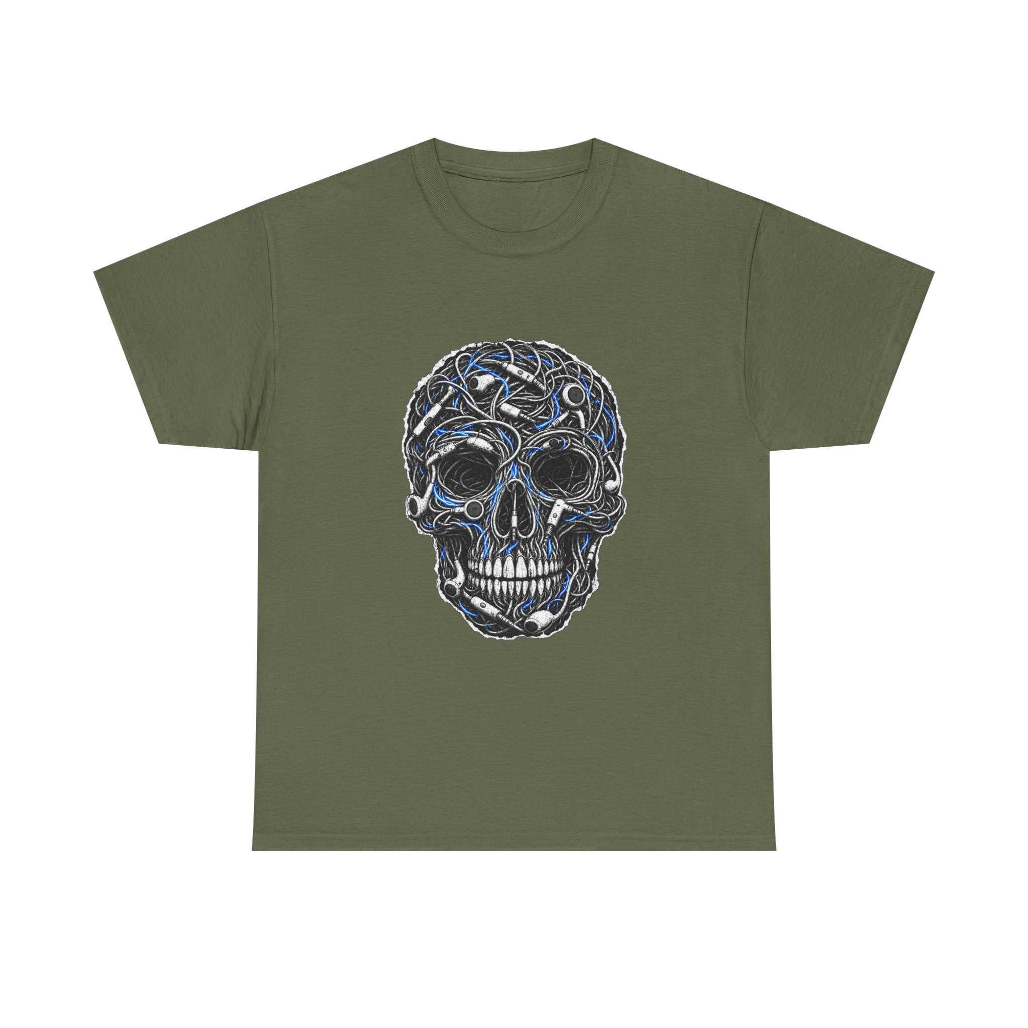 Sketched Celtic Skull Tee – Gothic Skull Graphic T-Shirt