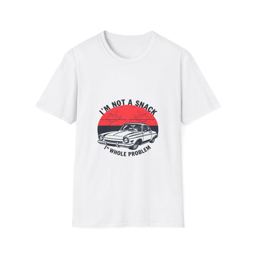 Classic Muscle Car T-Shirt — "I'm Not a Snack, I'm a Whole Problem" Vintage Sunset Tee - 2wo4our5ive Clothing