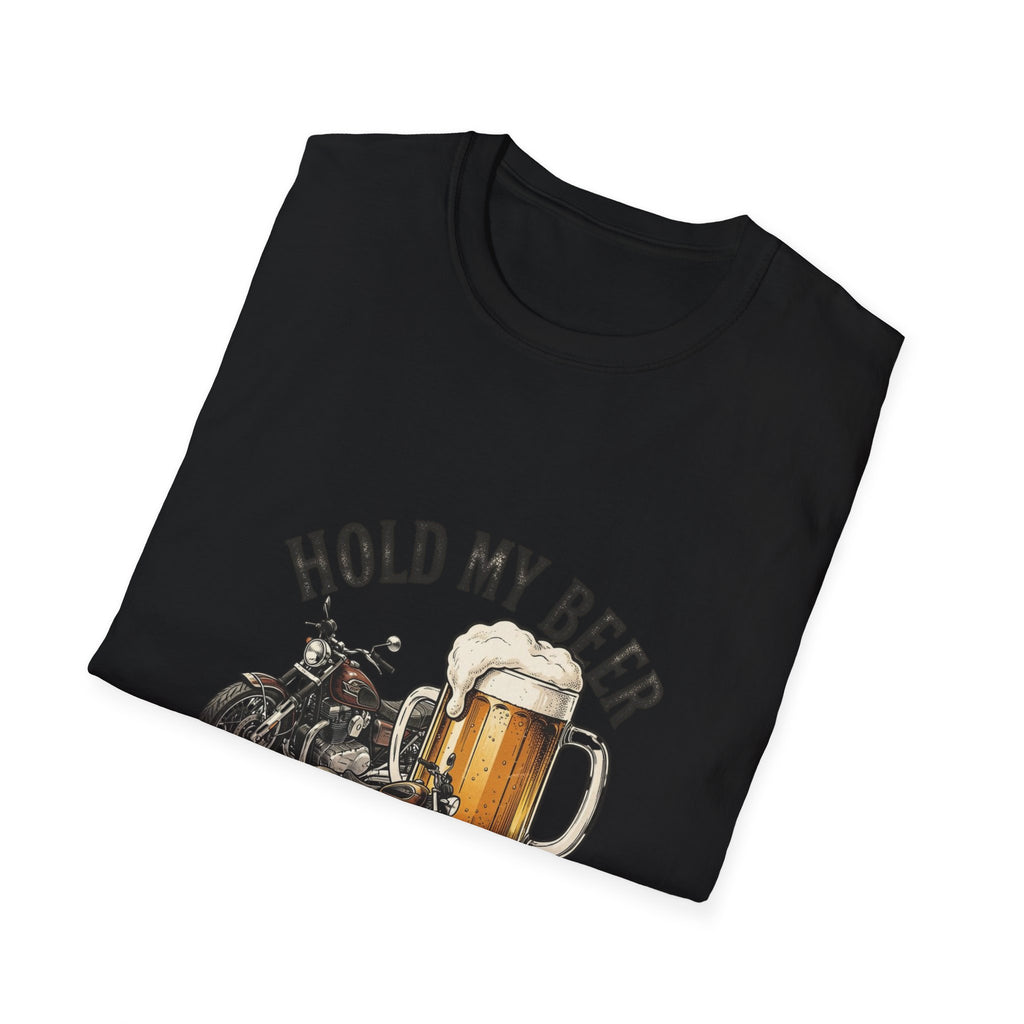 Motorcycle Beer T-Shirt — "Hold My Beer and Watch This" Graphic Tee