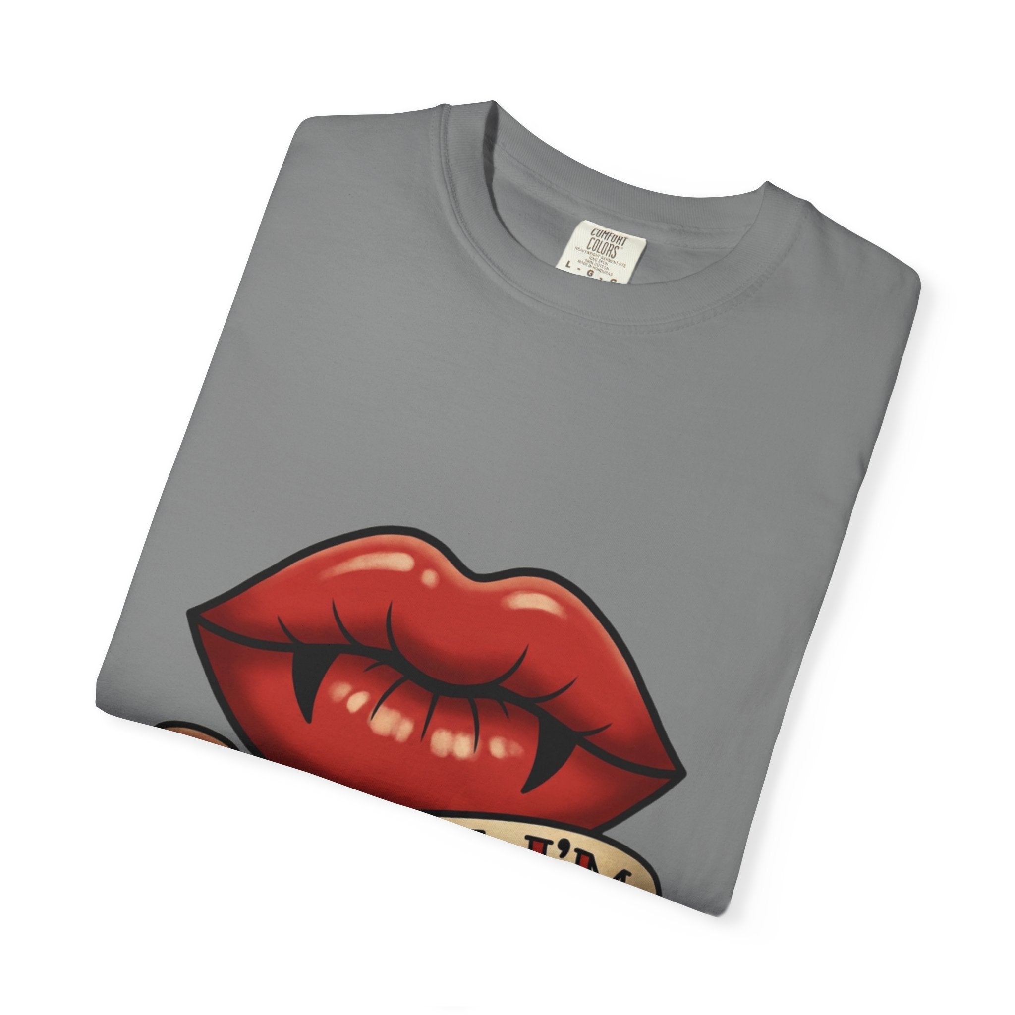 Vintage Tattoo Lips T-Shirt — "Bite Me, I'm Vintage" Graphic Tee