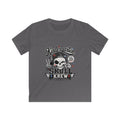 Kids Tee — "Kindergarten Skull Krew" Graphic T‑Shirt (Back‑to‑School, Playful Punk Design)