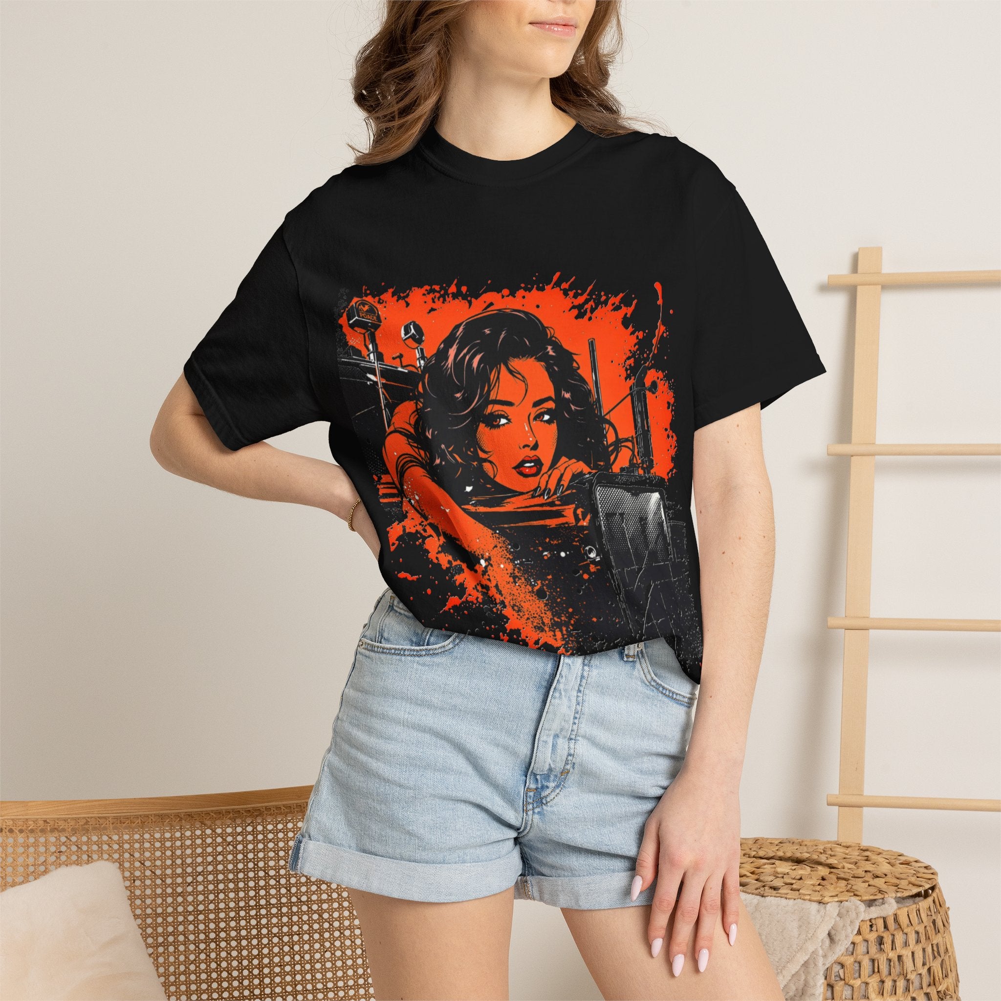 Retro Motorcycle Babe T‑Shirt — Vintage Biker Graphic Tee