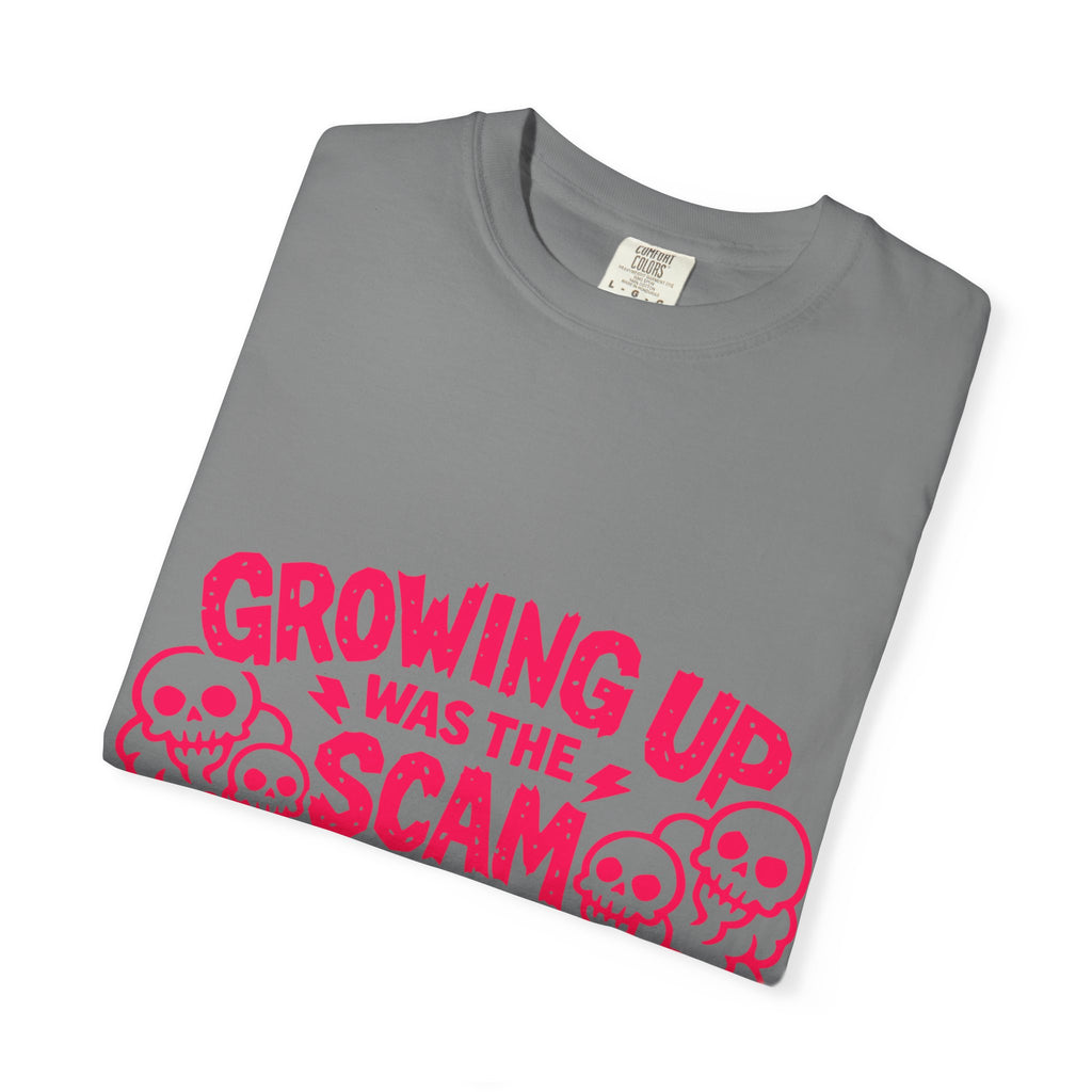 T-Shirt — "Growing Up Was the Scam" Retro Car Graphic Tee