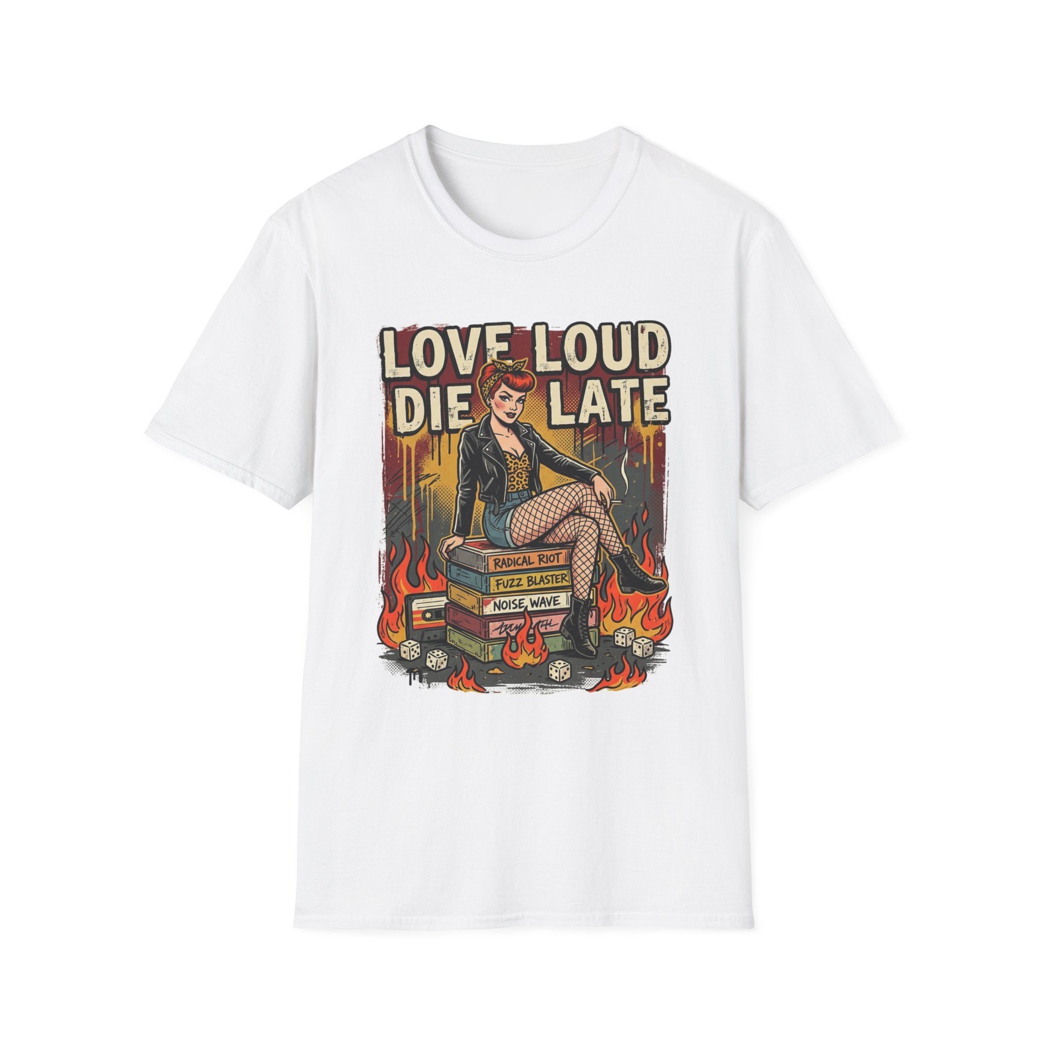 Love Loud Die Late Rocker Vintage T-Shirt