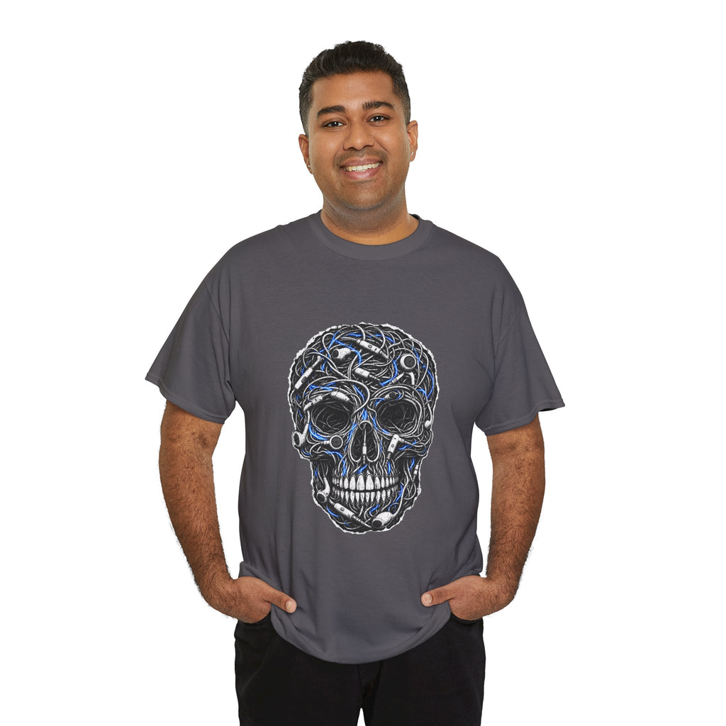 Sketched Celtic Skull Tee – Gothic Skull Graphic T-Shirt