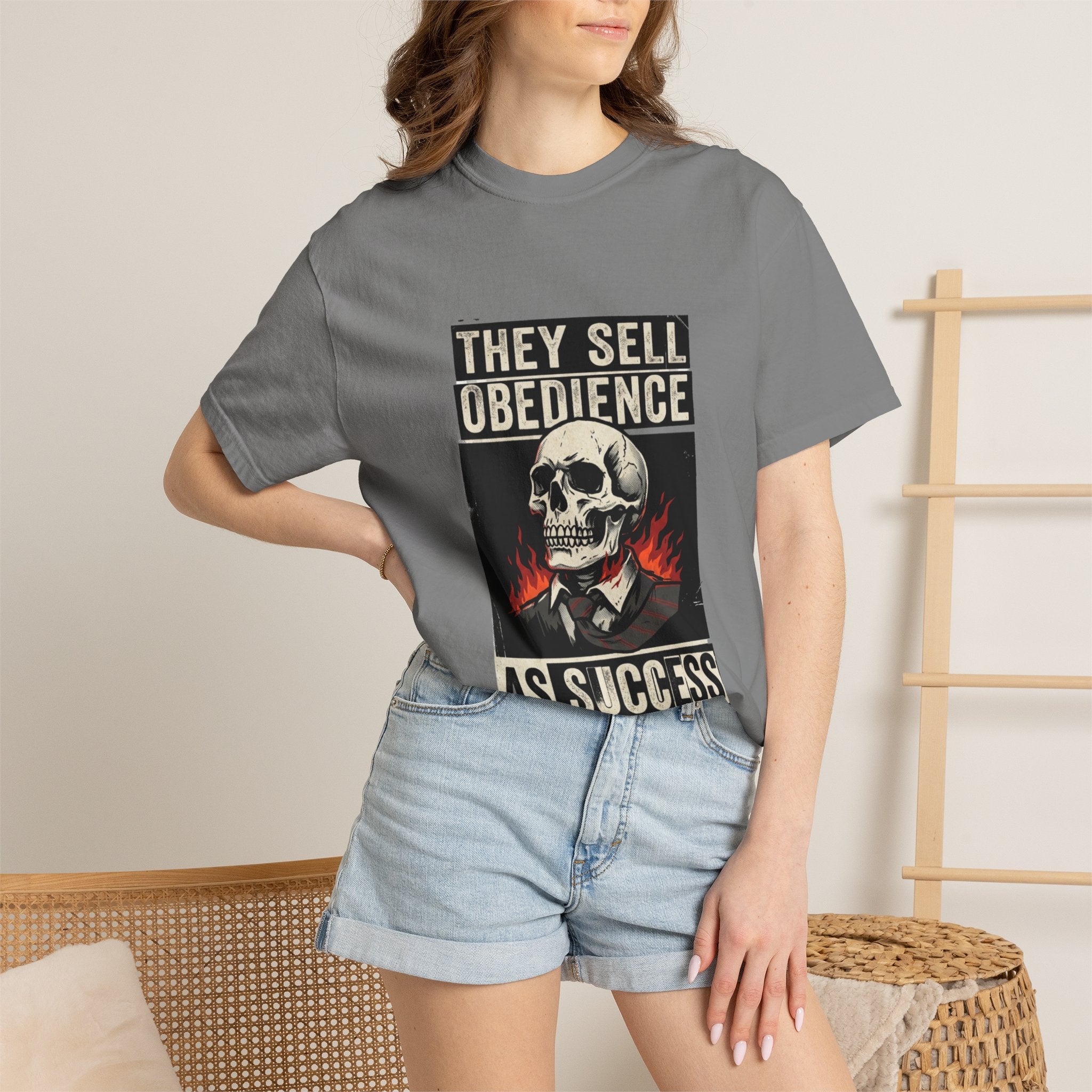 They Sell Obedience As Success Skull Graphic T-Shirt