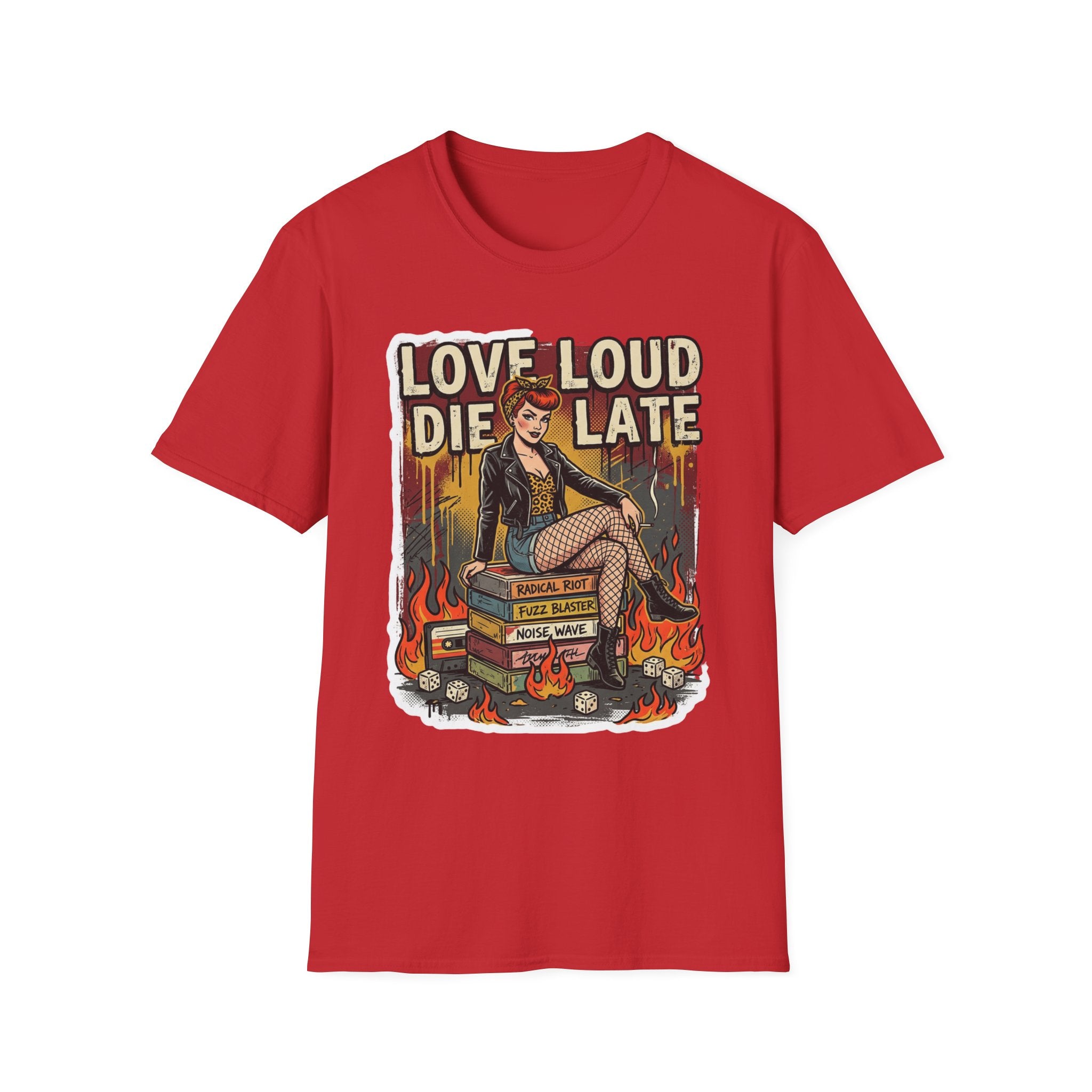 Love Loud Die Late Rocker Vintage T-Shirt