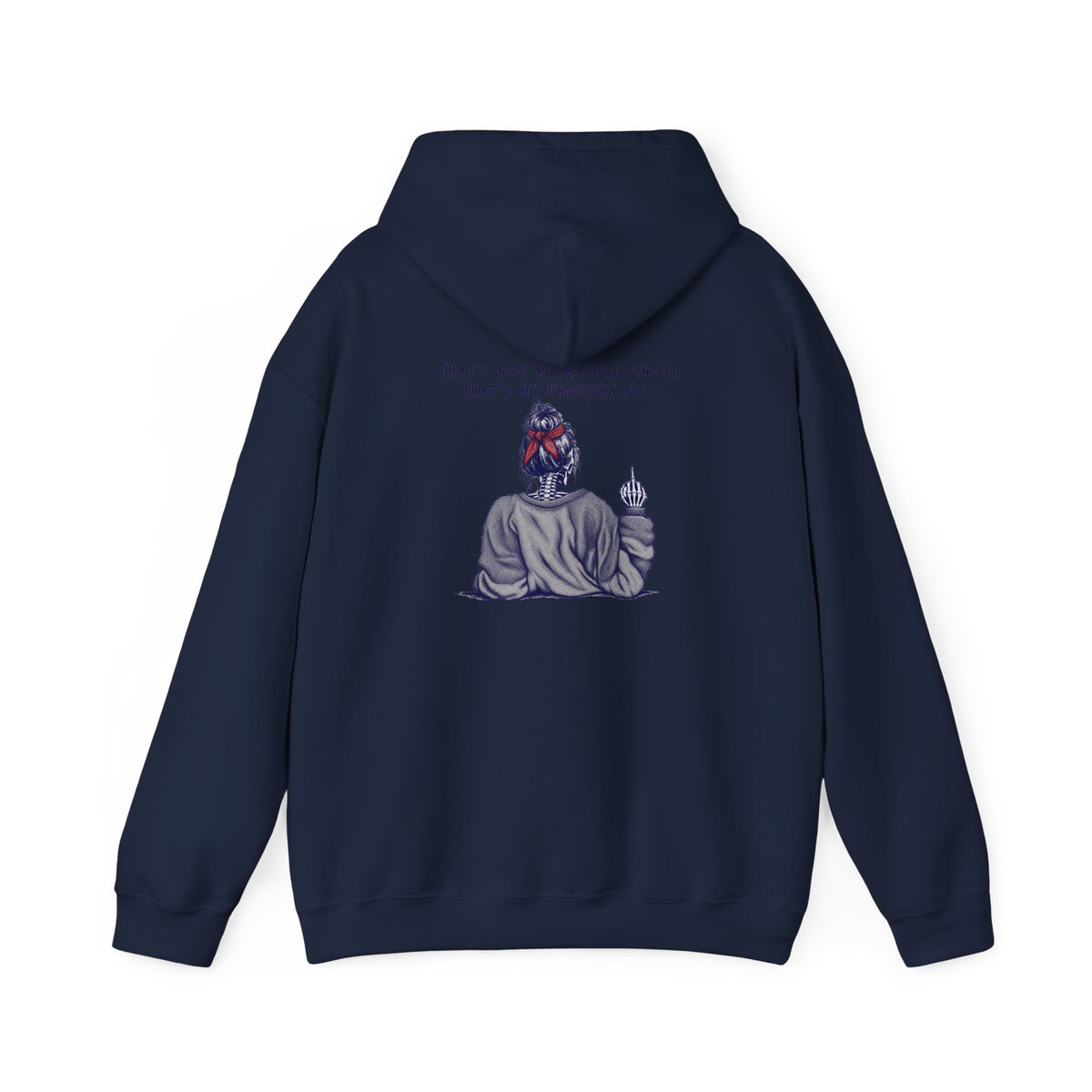 Hoodie — “That’s Not My Middle Finger, That’s My Unicorn Fist” Graphic Hoodie