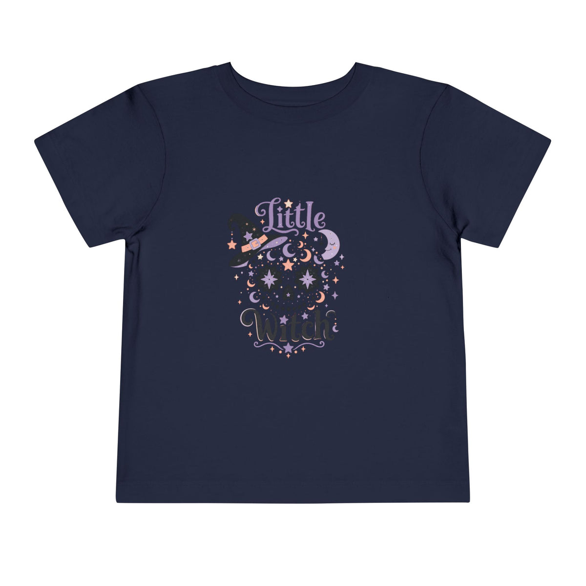 Toddler Tee — "Little Witch" Halloween Skull Hat Graphic