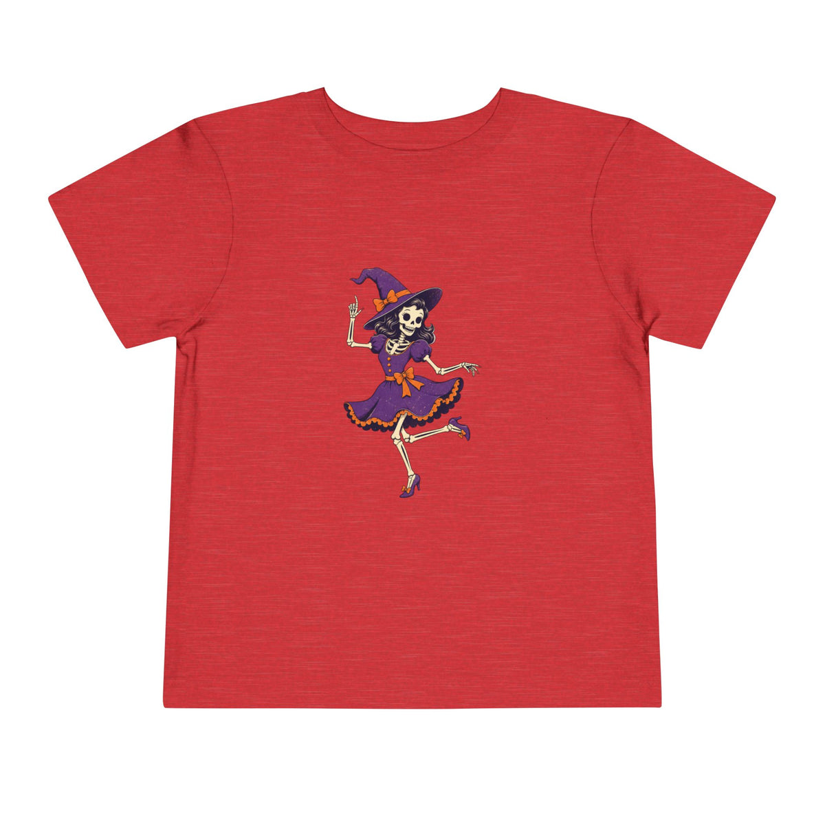 Toddler Witch Skeleton Tee — Cute Dancing Skeleton Halloween Shirt for Kids