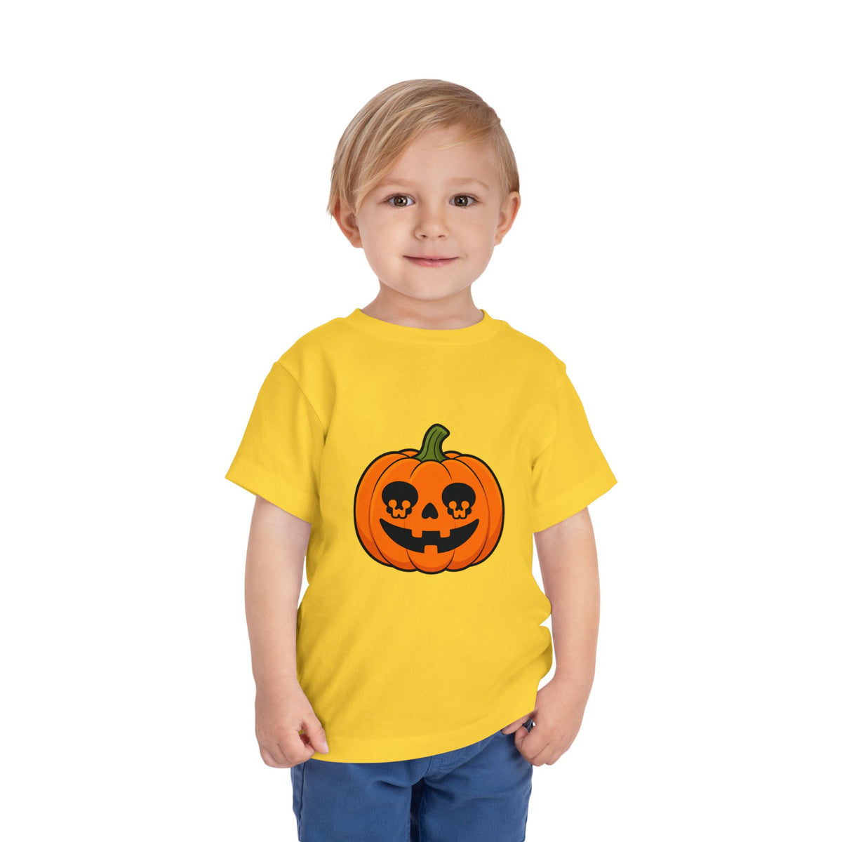 Toddler Pumpkin Jack-O'-Lantern Tee — Cute Halloween Pumpkin Shirt for Kids