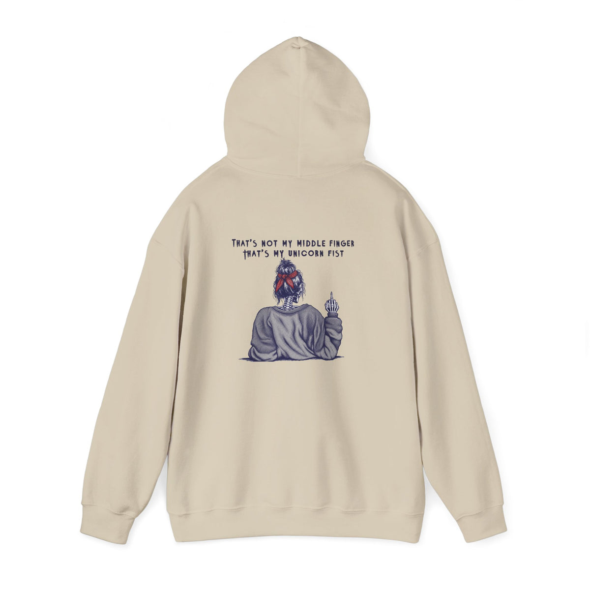 Hoodie — “That’s Not My Middle Finger, That’s My Unicorn Fist” Graphic Hoodie