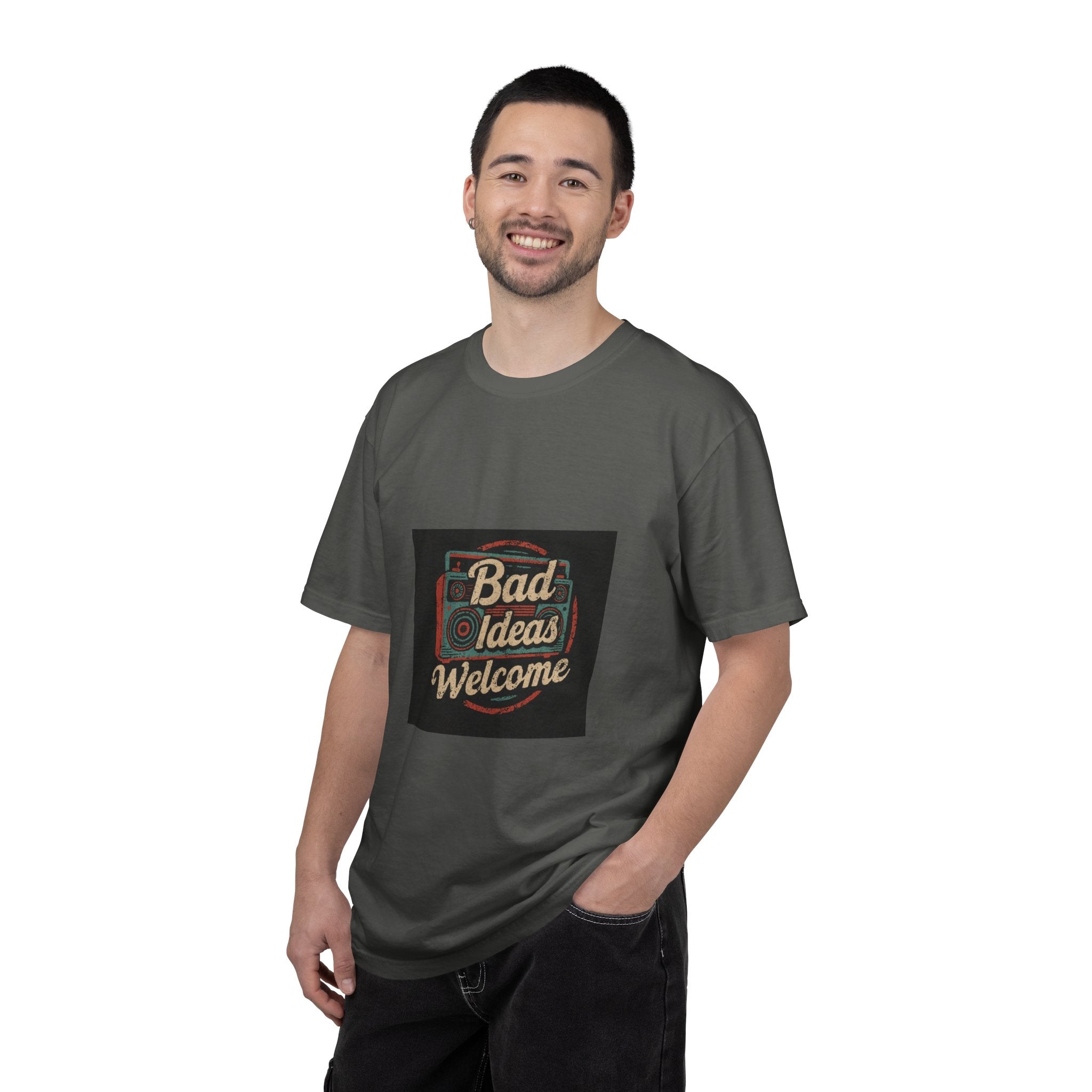 Bad Ideas Welcome T-Shirt — Retro Camera Graphic Tee