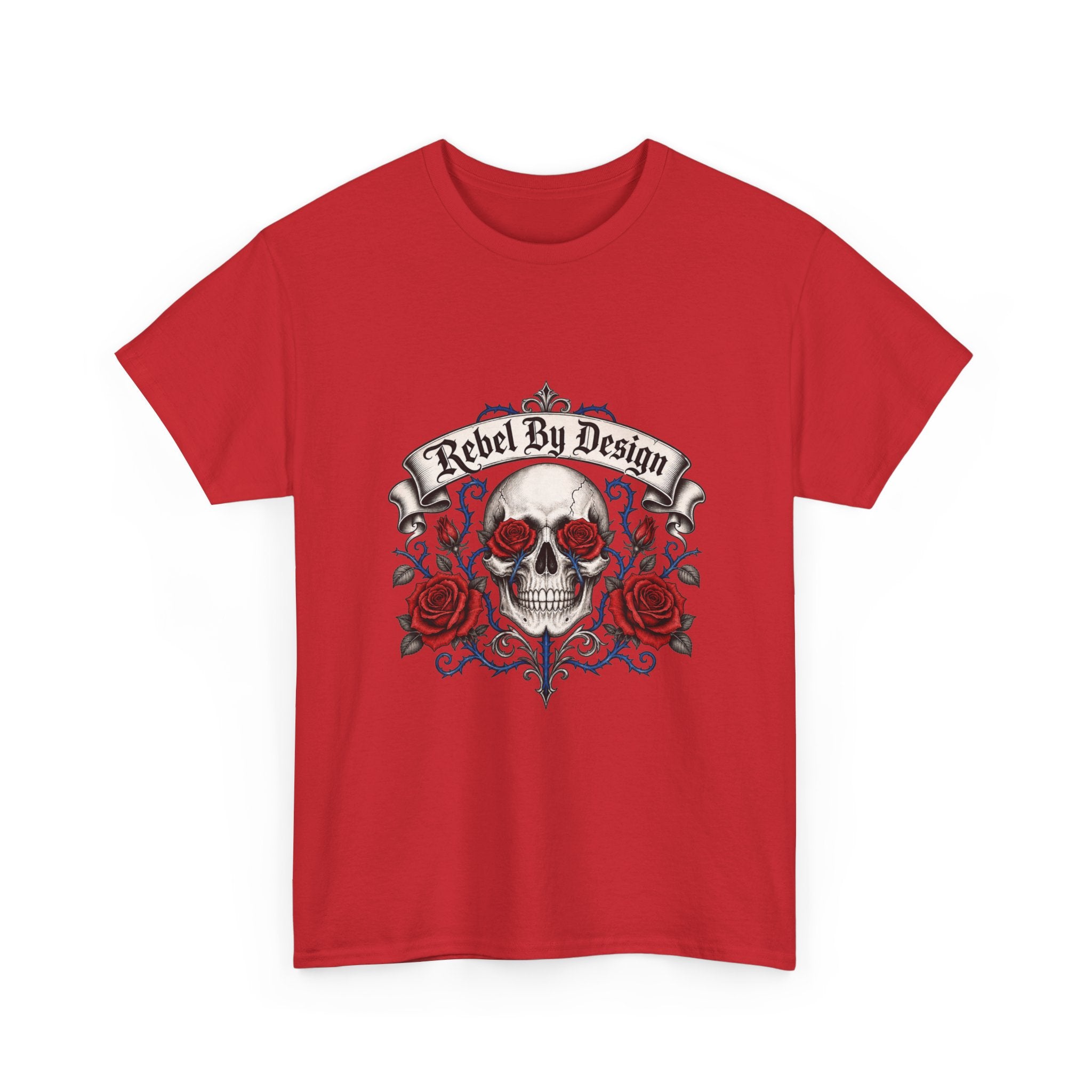 Skull & Roses Tee — "Rebel By Design" Graphic T-Shirt