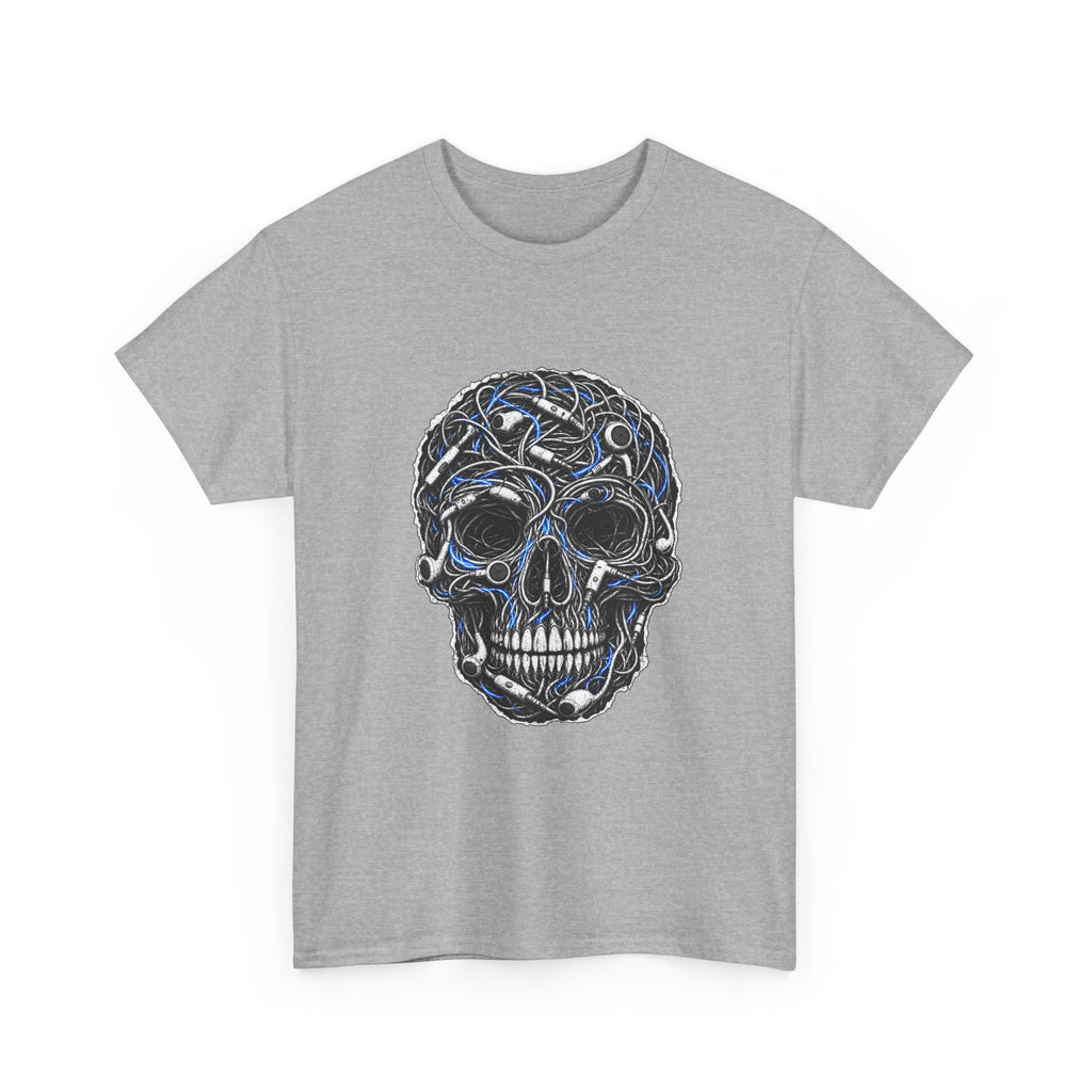 Sketched Celtic Skull Tee – Gothic Skull Graphic T-Shirt