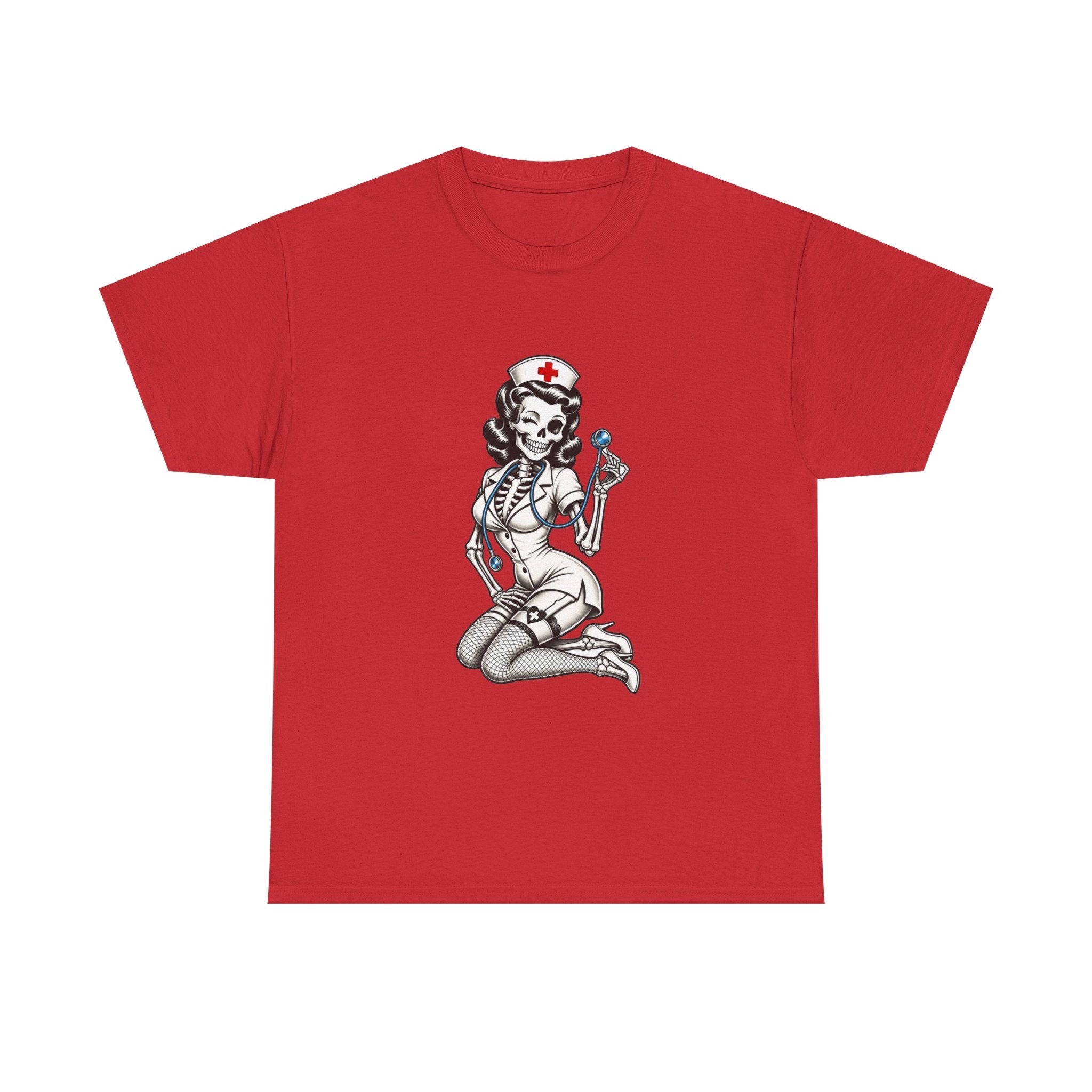 Pin-Up Nurse T-Shirt — Retro Vintage Nurse Girl Graphic Tee