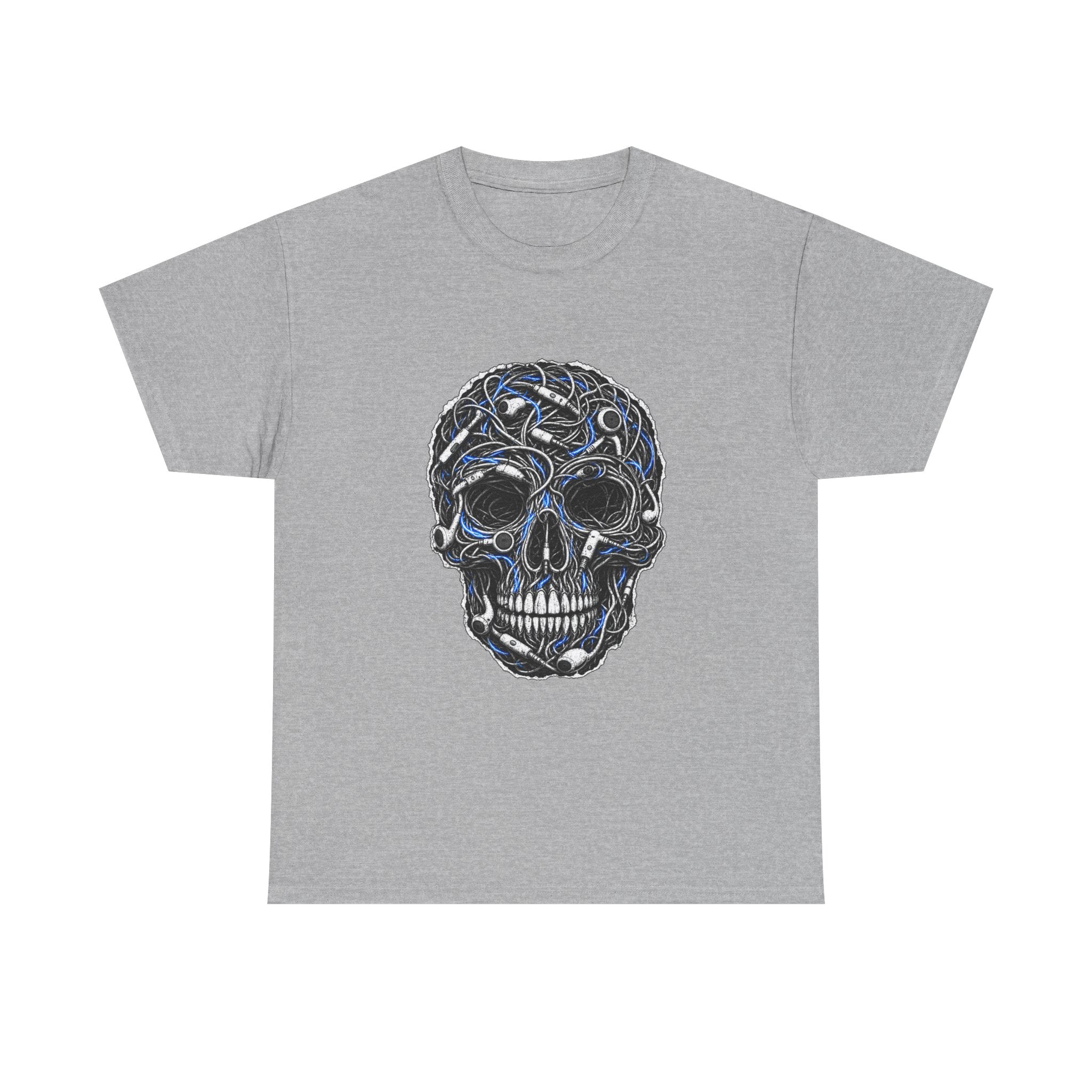 Sketched Celtic Skull Tee – Gothic Skull Graphic T-Shirt