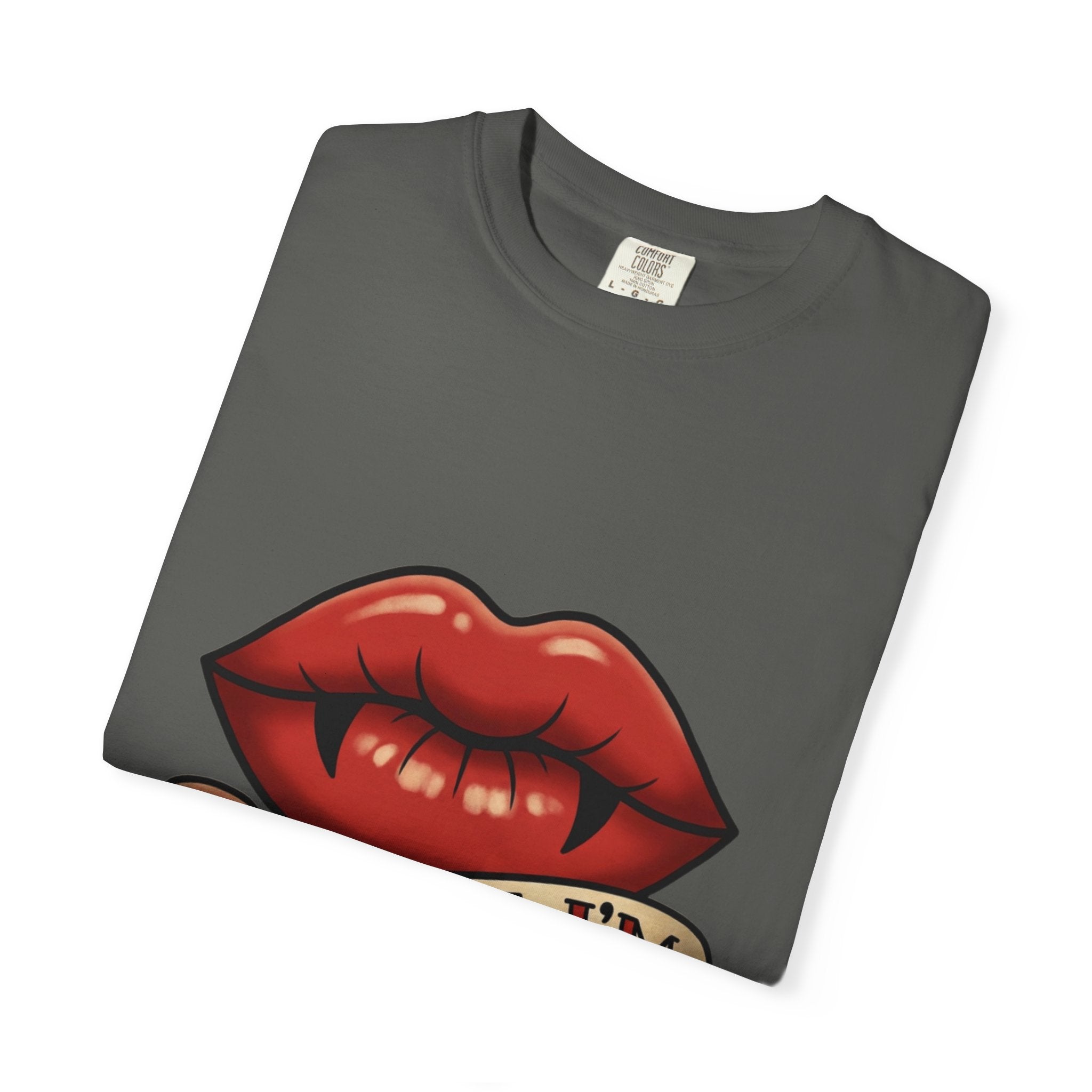 Vintage Tattoo Lips T-Shirt — "Bite Me, I'm Vintage" Graphic Tee