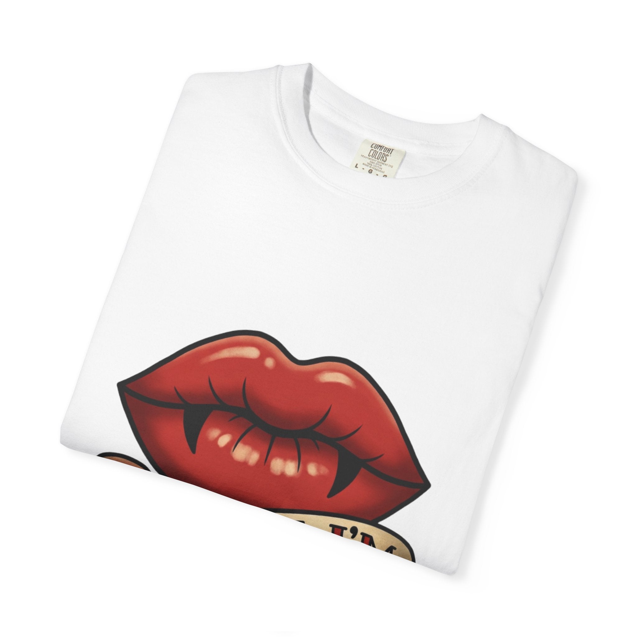 Vintage Tattoo Lips T-Shirt — "Bite Me, I'm Vintage" Graphic Tee