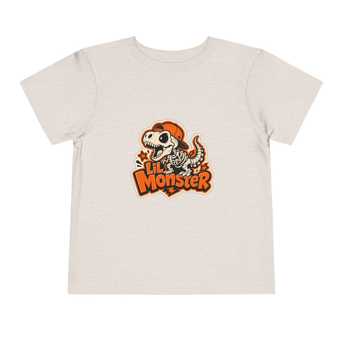 Toddler Tee — 'Lil Monster' Skeleton Dino Graphic, Cute Halloween Shirt for Kids