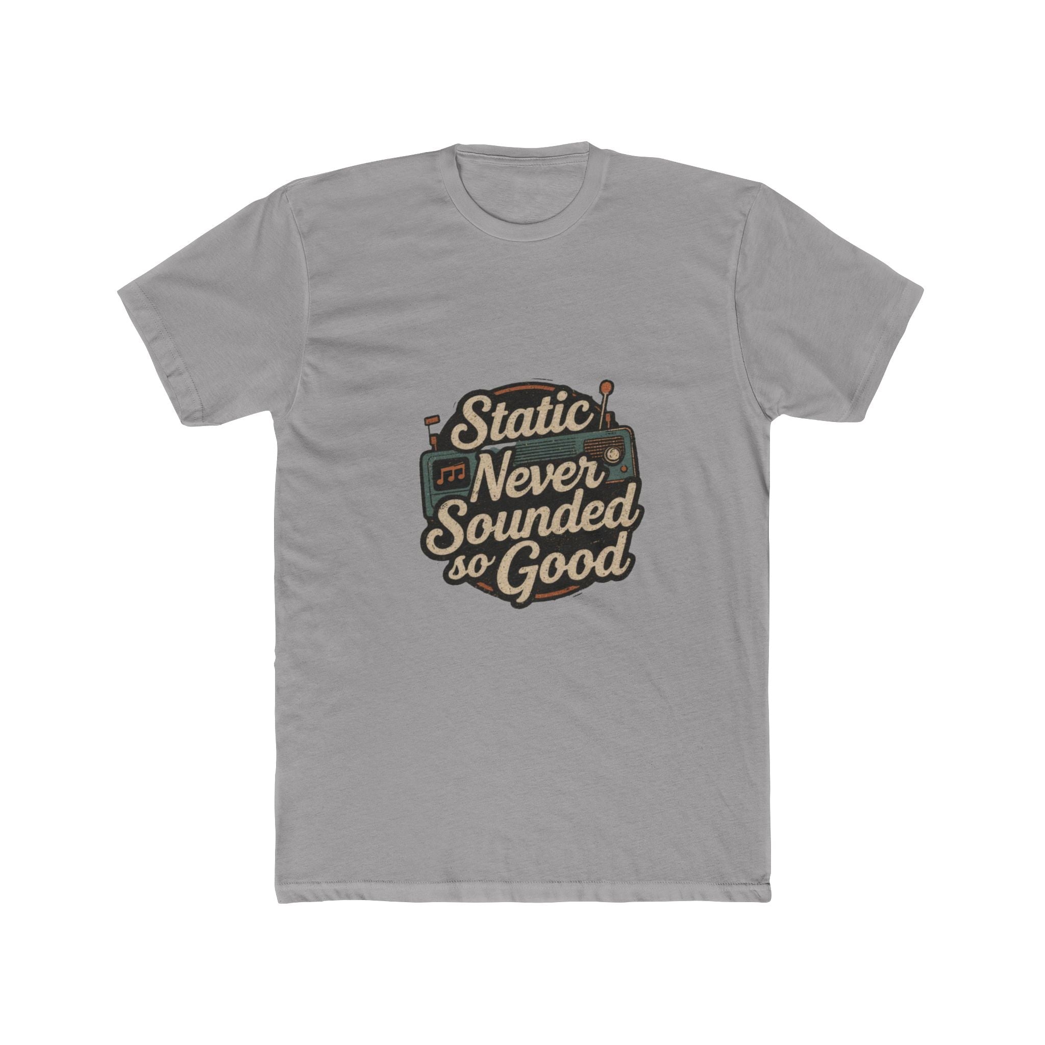 Vintage Radio Tee — "Static Never Sounded So Good" Graphic T-Shirt