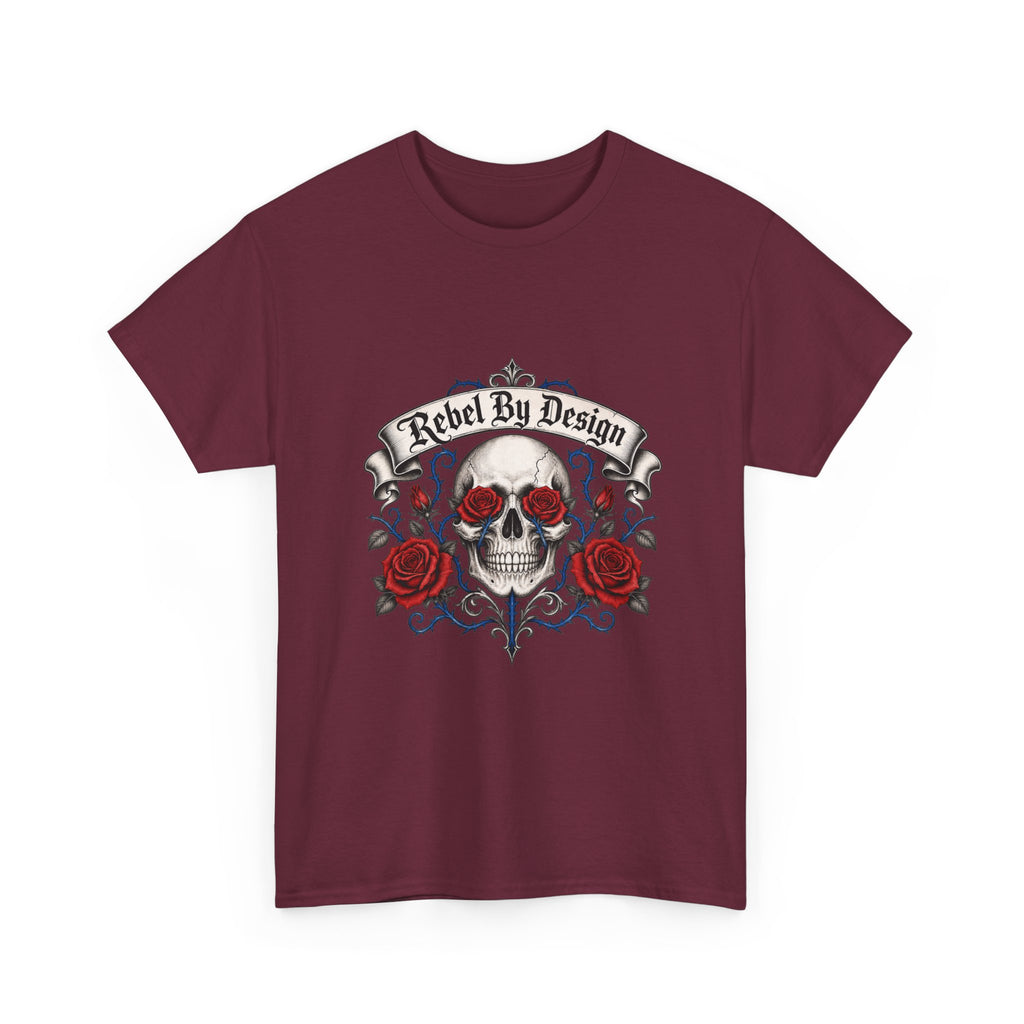 Skull & Roses Tee — "Rebel By Design" Graphic T-Shirt