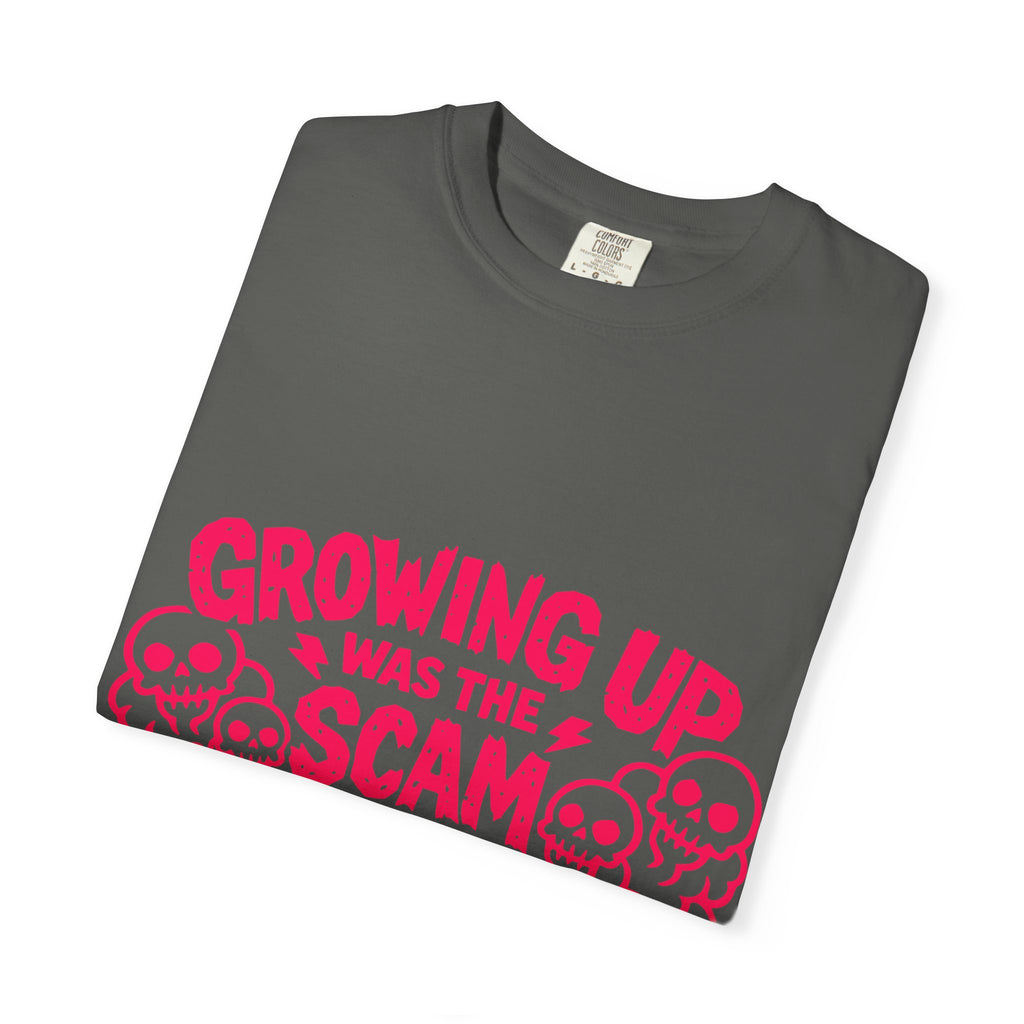 T-Shirt — "Growing Up Was the Scam" Retro Car Graphic Tee