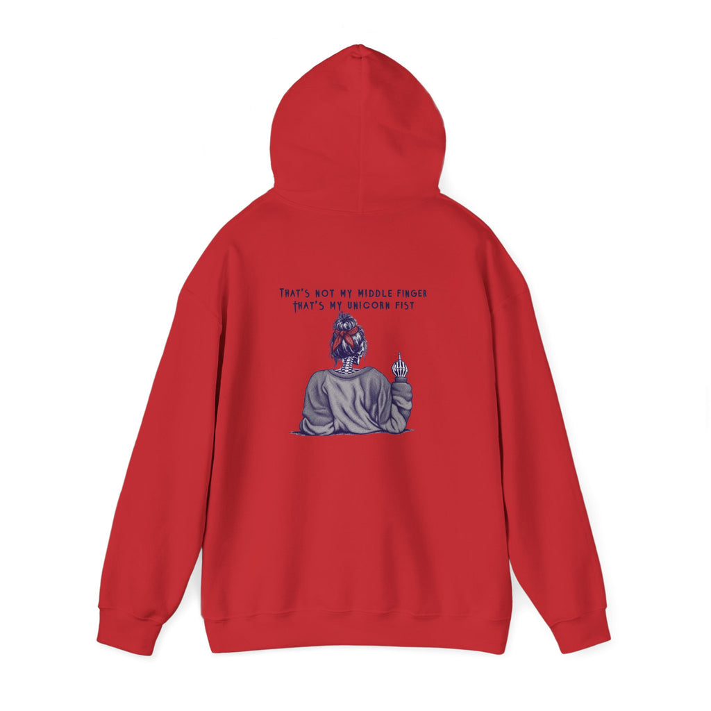 Hoodie — “That’s Not My Middle Finger, That’s My Unicorn Fist” Graphic Hoodie