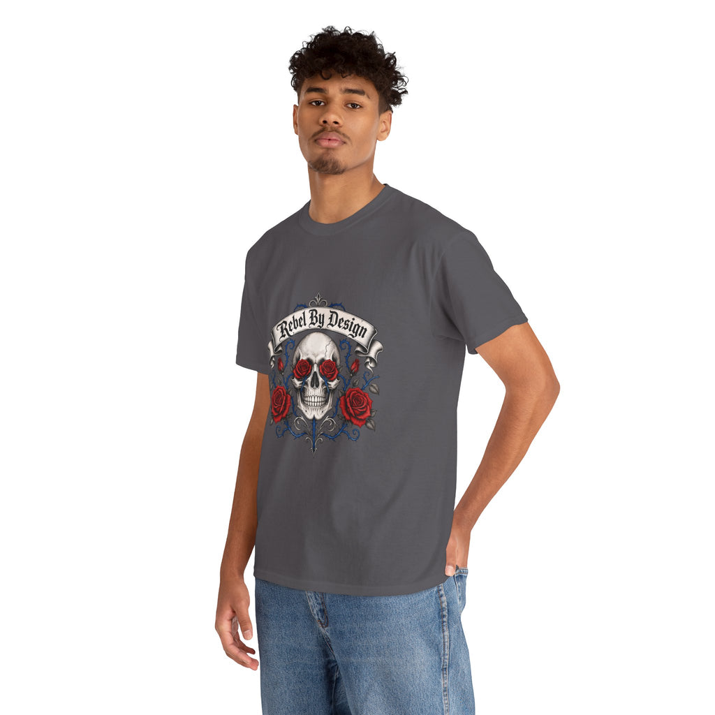 Skull & Roses Tee — "Rebel By Design" Graphic T-Shirt