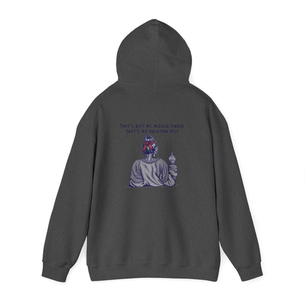 Hoodie — “That’s Not My Middle Finger, That’s My Unicorn Fist” Graphic Hoodie