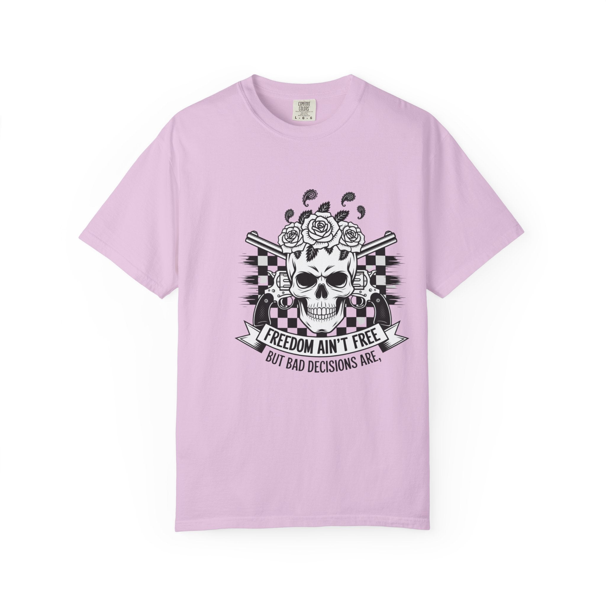 Skull & Roses T‑Shirt — "Freedom Ain't Free" Graphic Tee