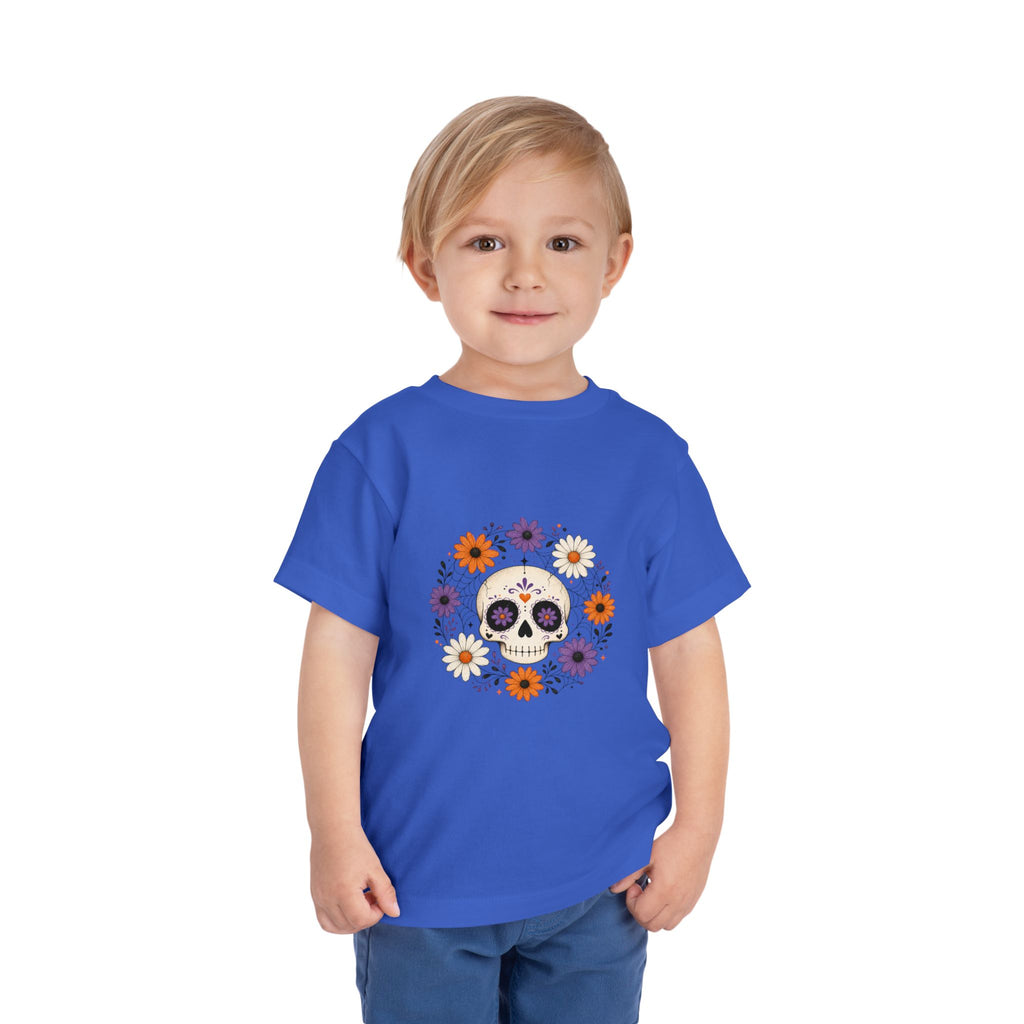Toddler Tee — Floral Sugar Skull Day of the Dead Kids Shirt