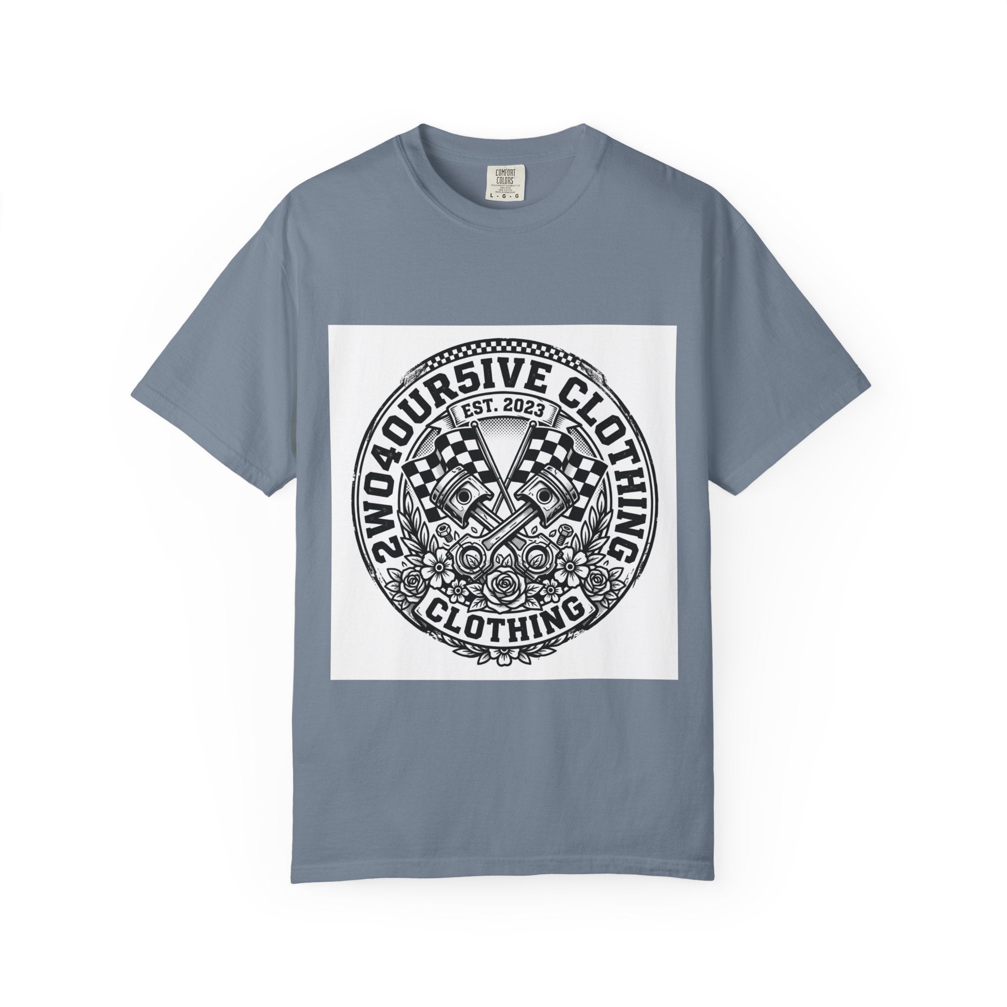 Vintage Racing Crest T-Shirt — '2W04OURSIVE CLOTHING' Graphic Tee