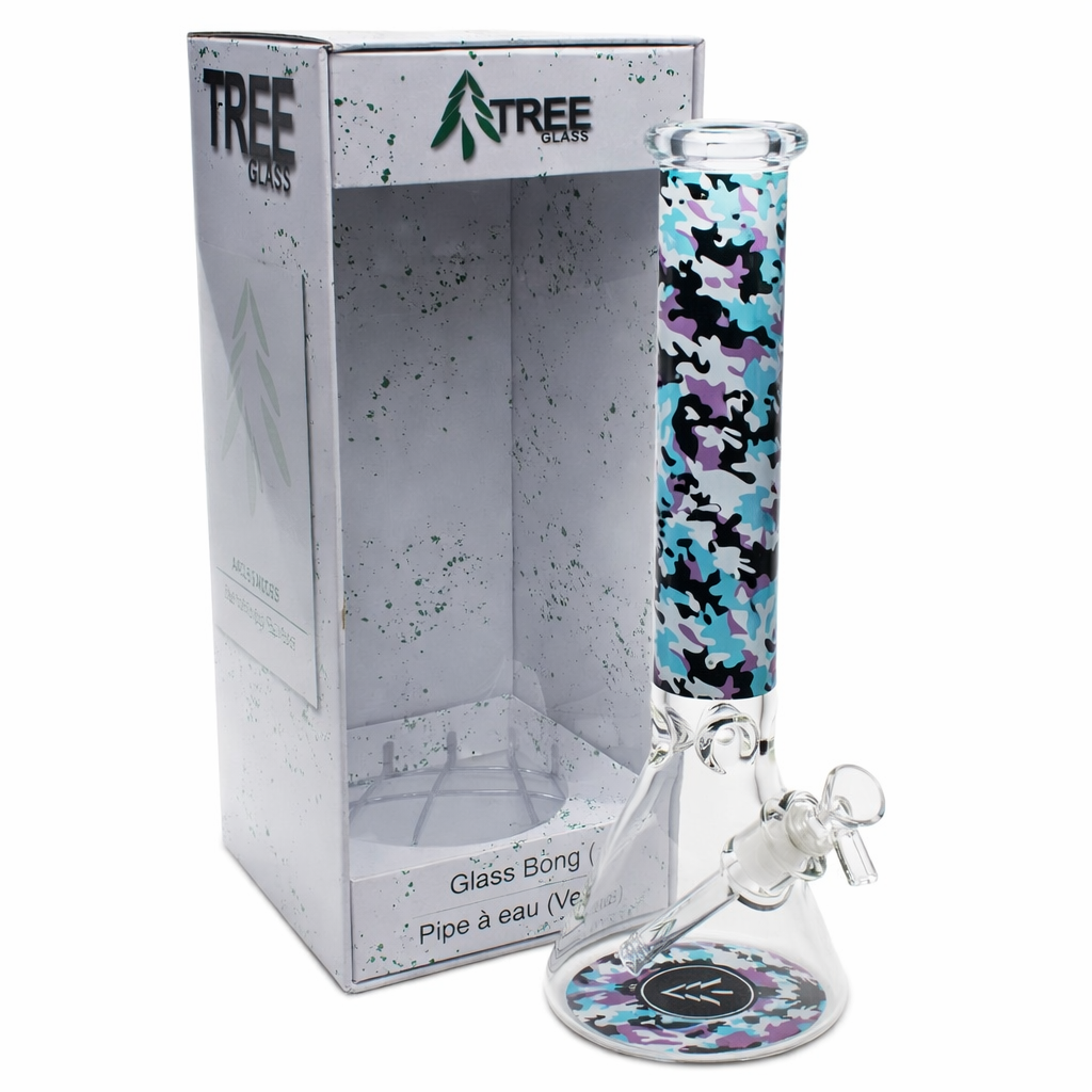 Tree Glass | 15" 7mm Beaker DigiCamo Pattern Glass Bong