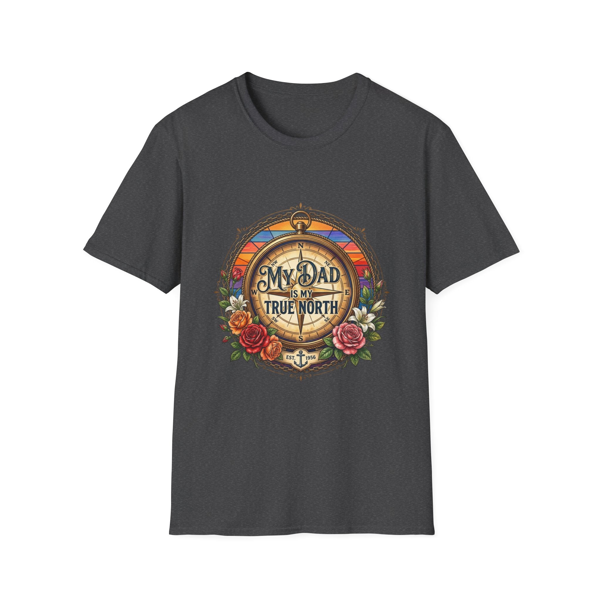 My Dad Is My True North T-Shirt — Nautical Compass Father's Day Tee